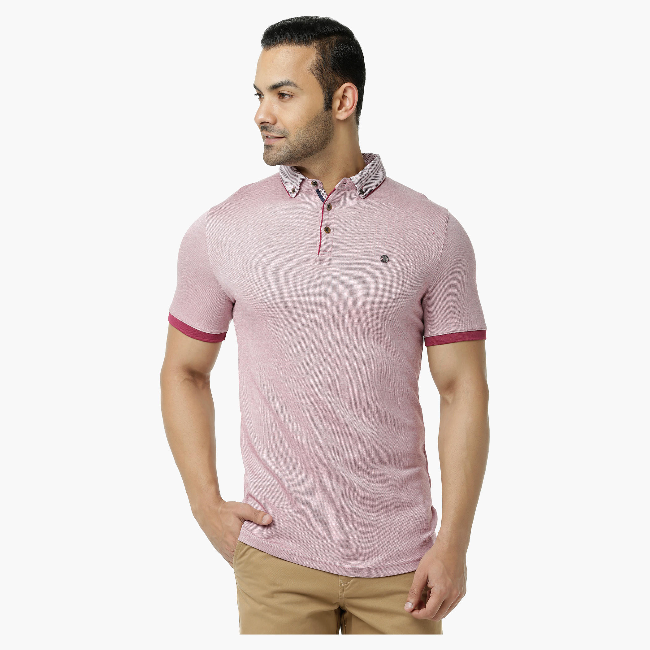 L'HOMME Polo T-Shirt with Printed Collar in Regular Fit-men-clothing-tshirtsandpolos-polos-image-11