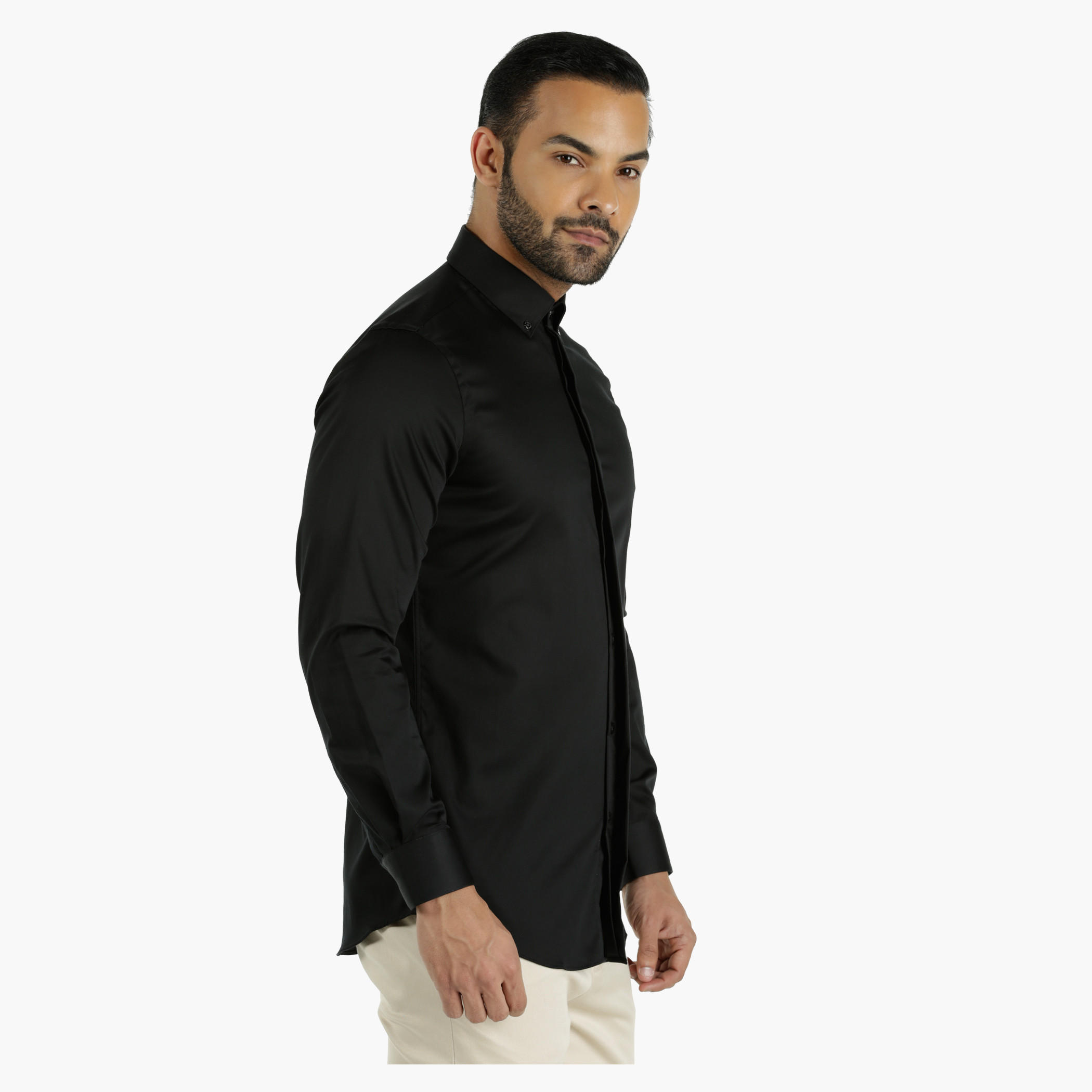 L'HOMME Cotton Dress Shirt in Regular Fit-men-clothing-shirts-image-8