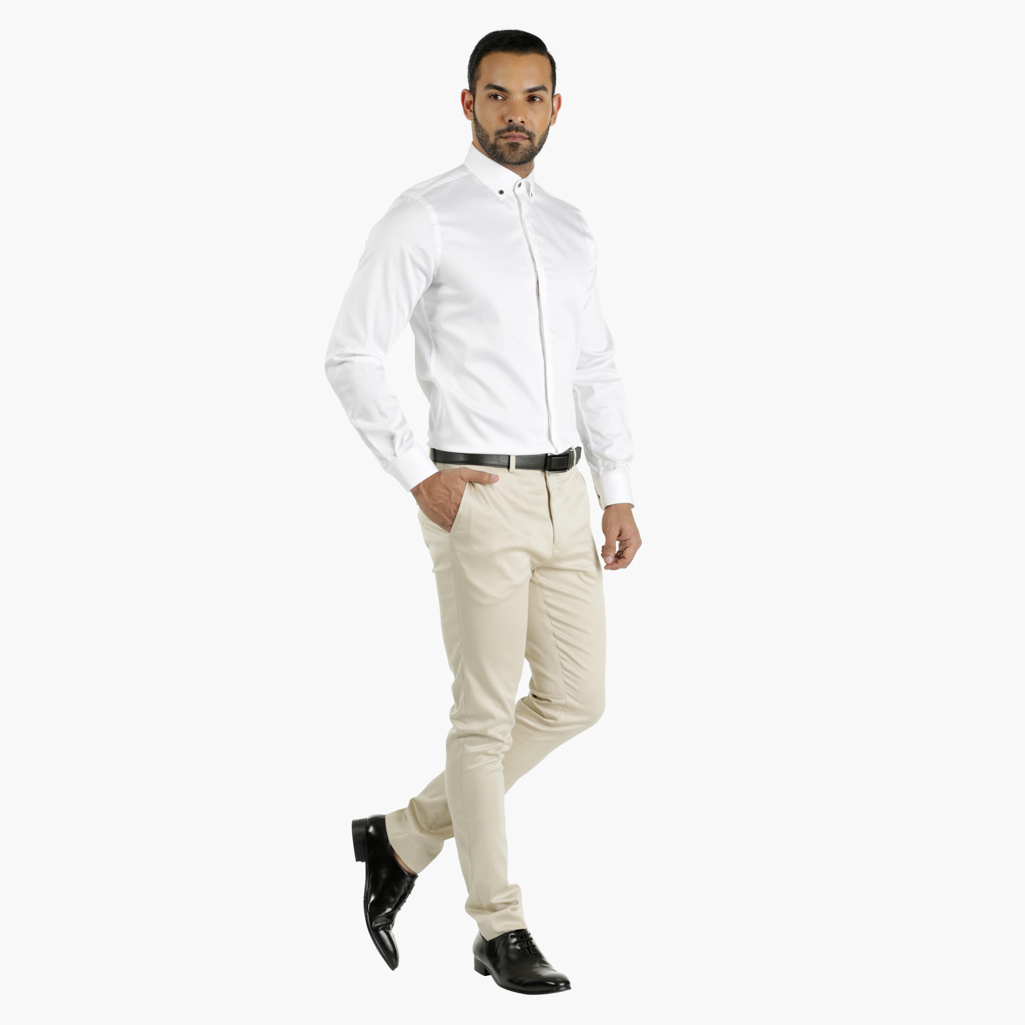 L'HOMME Cotton Dress Shirt in Regular Fit-men-clothing-shirts-image-15