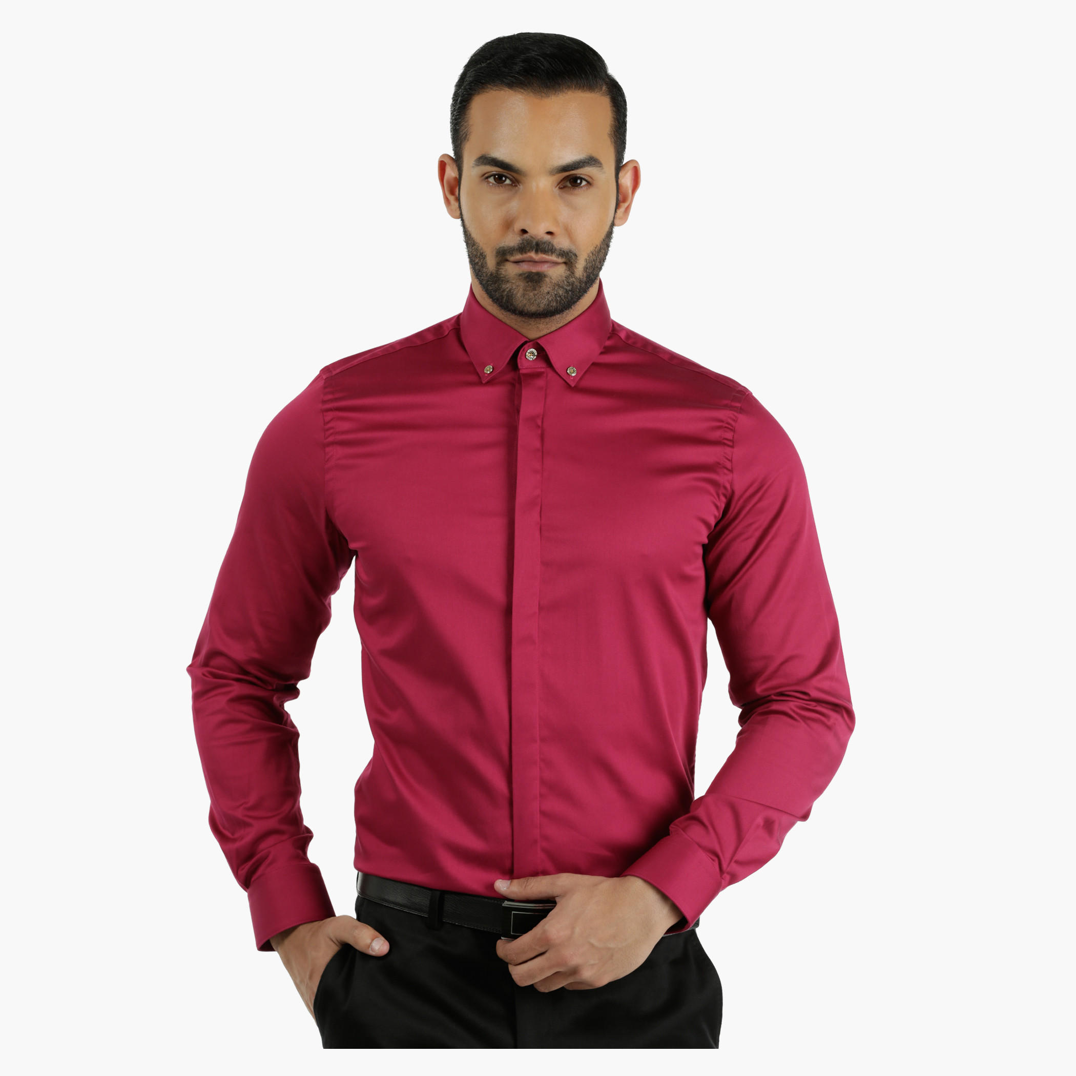 L'HOMME Cotton Dress Shirt in Regular Fit-men-clothing-shirts-image-16