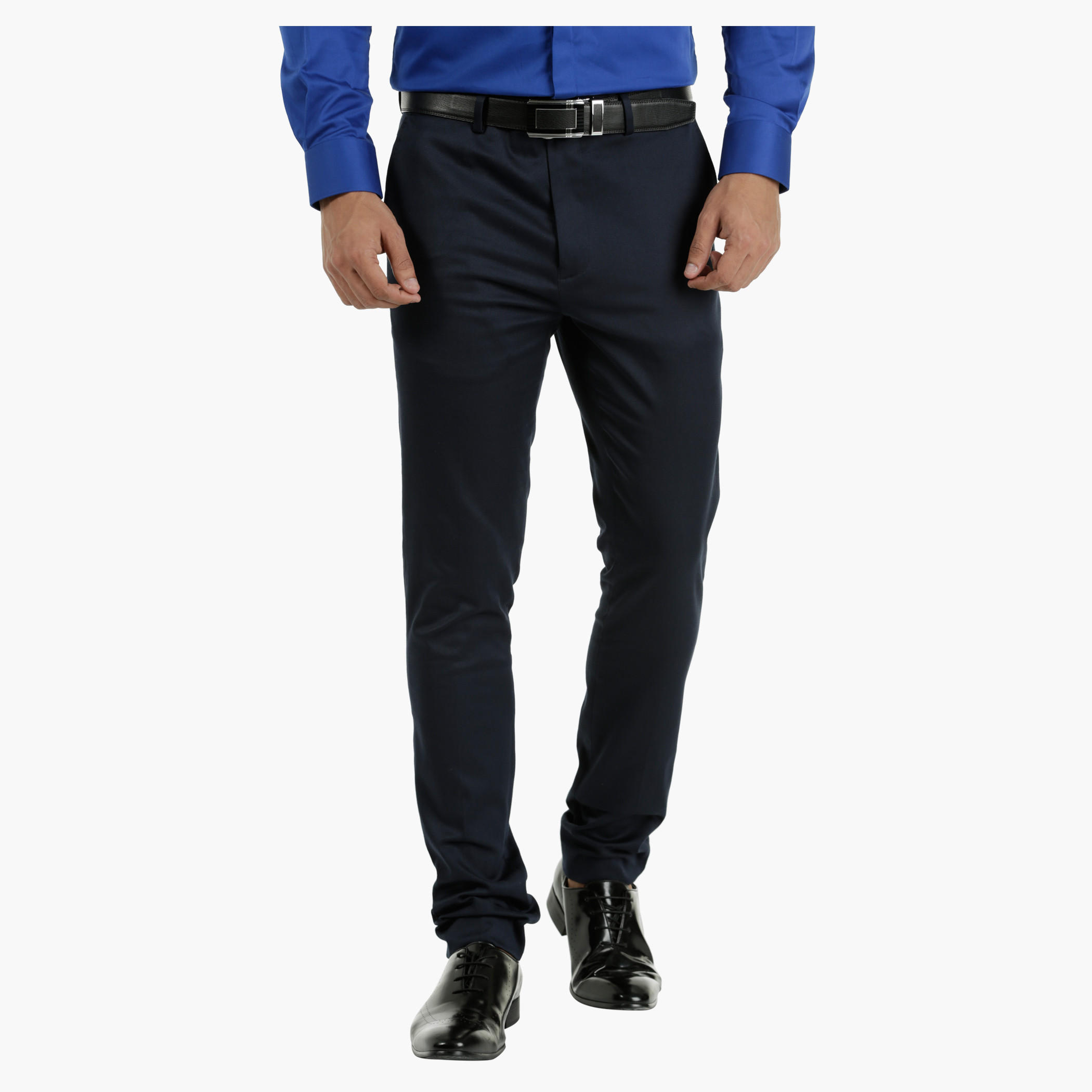 L'HOMME Wrinkle Free Cotton Trousers in Slim Fit-men-clothing-bottoms-trousersandchinos-trousers-image-1