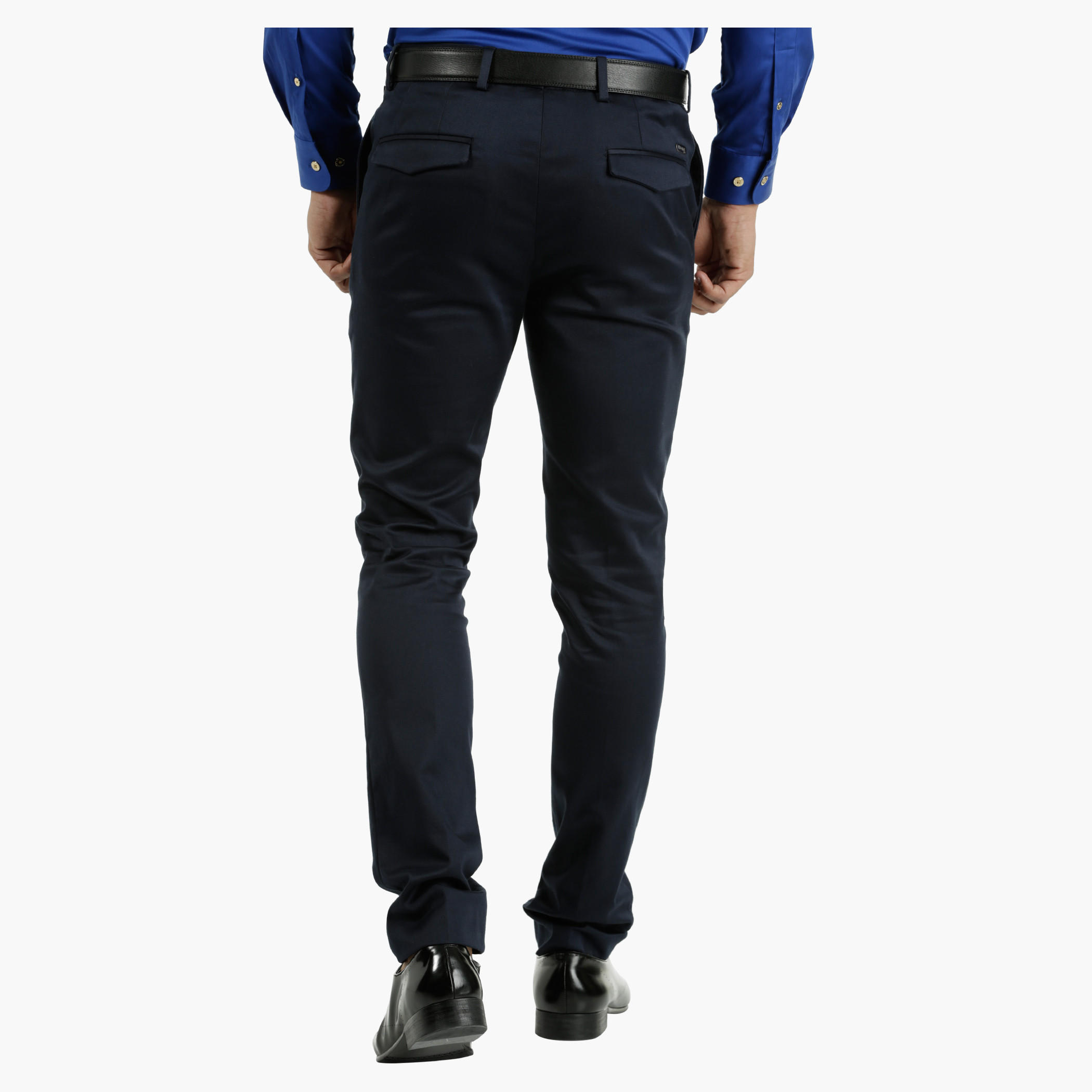 L'HOMME Wrinkle Free Cotton Trousers in Slim Fit-men-clothing-bottoms-trousersandchinos-trousers-image-2