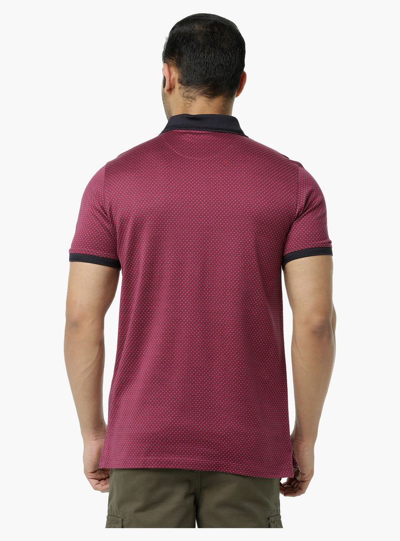 L'HOMME Jacquard Cotton Polo T-Shirt in Regular Fit-men-clothing-tshirtsandpolos-polos-image-2