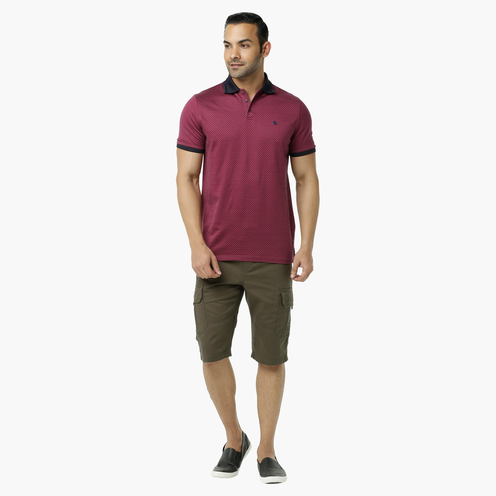 L'HOMME Jacquard Cotton Polo T-Shirt in Regular Fit-men-clothing-tshirtsandpolos-polos-image-5