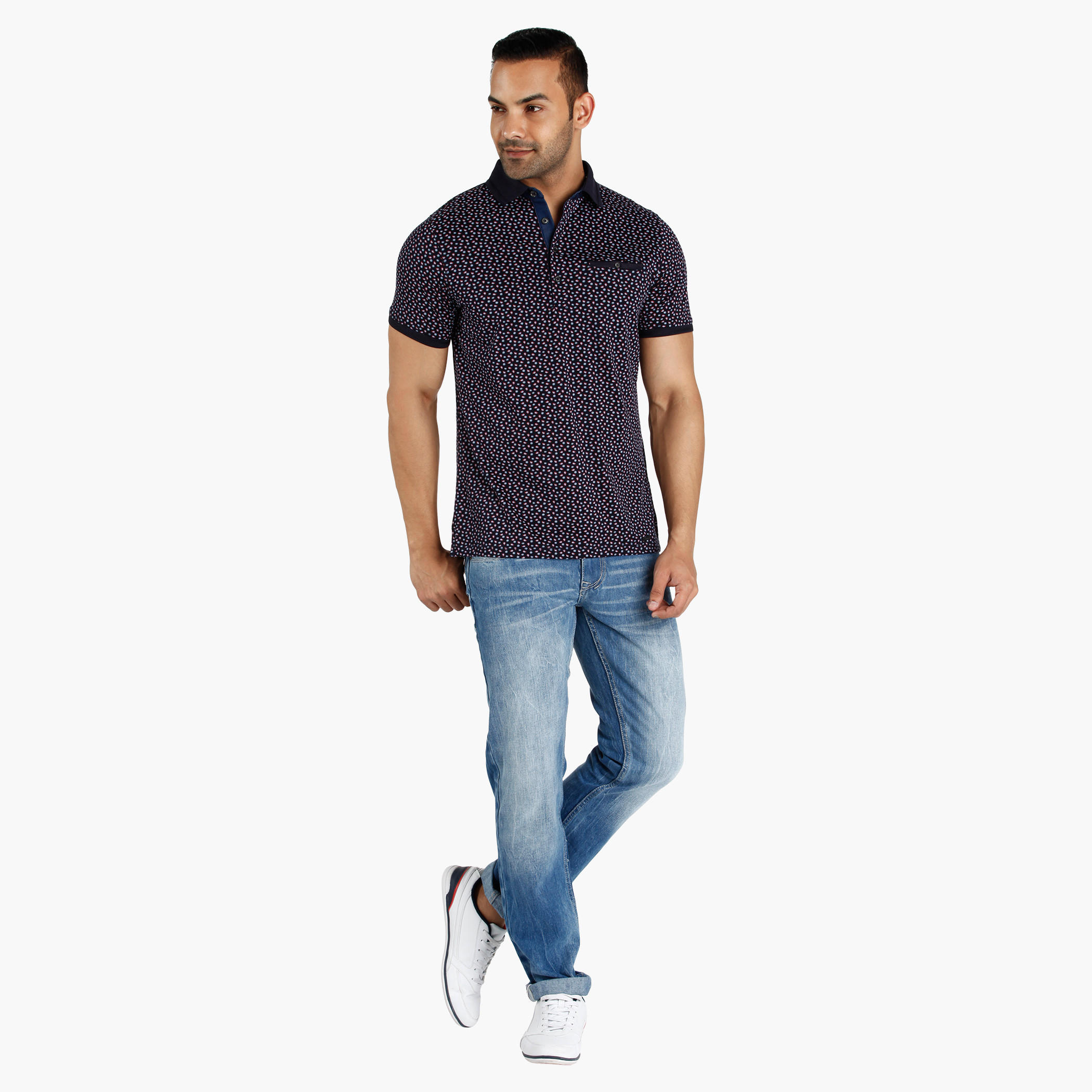 L' Homme Printed Polo Neck T-Shirt-men-clothing-tshirtsandpolos-polos-image-5