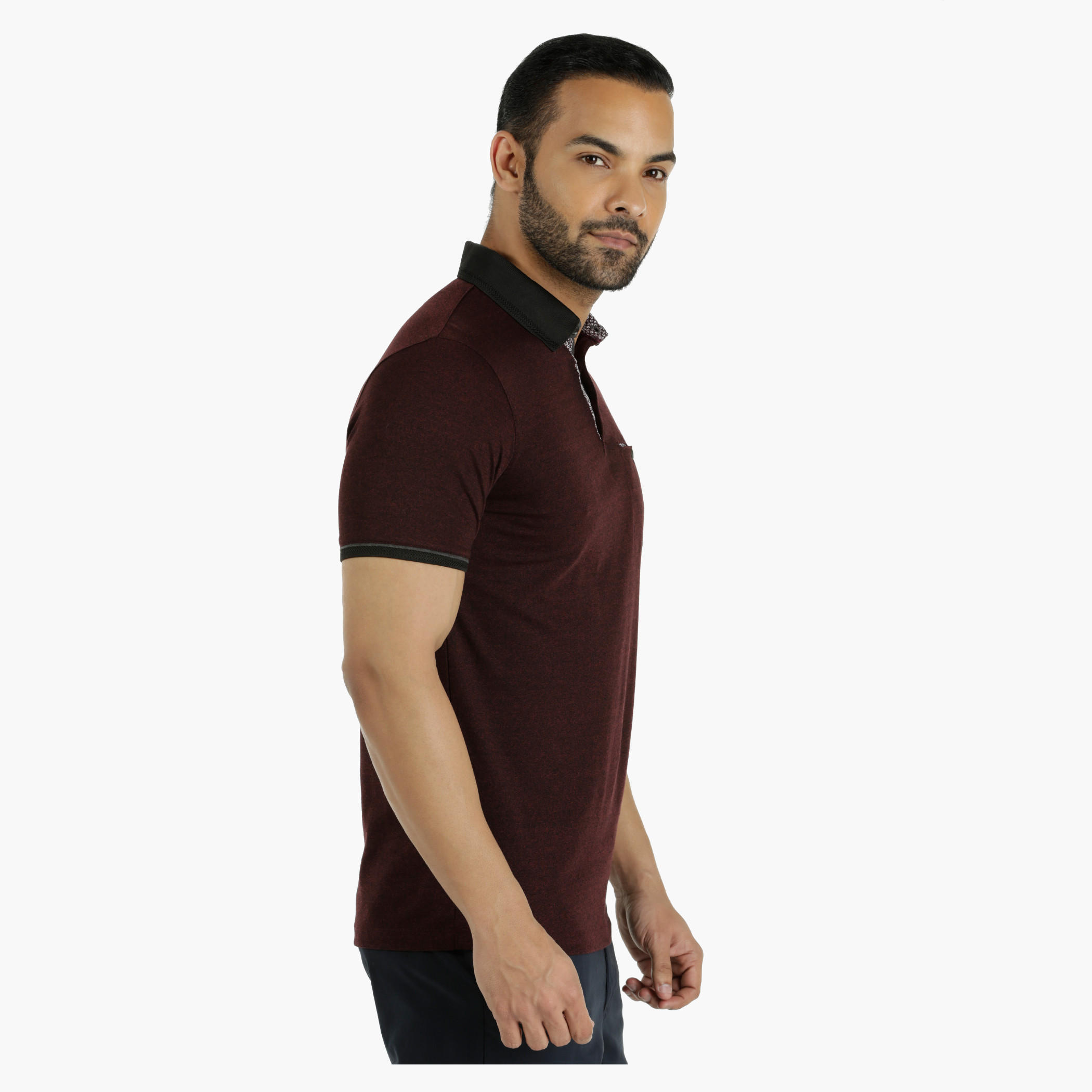 L'HOMME Cotton Polo T-Shirt in Regular Fit-men-clothing-tshirtsandpolos-polos-image-3