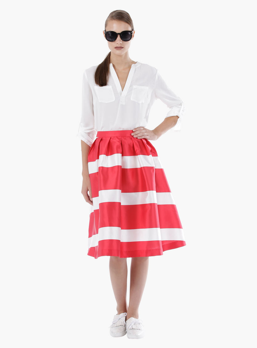 Elle Full Midi Skirt with Pleats and Stripes in Regular Fit-women-clothing-bottoms-skirts-image-5