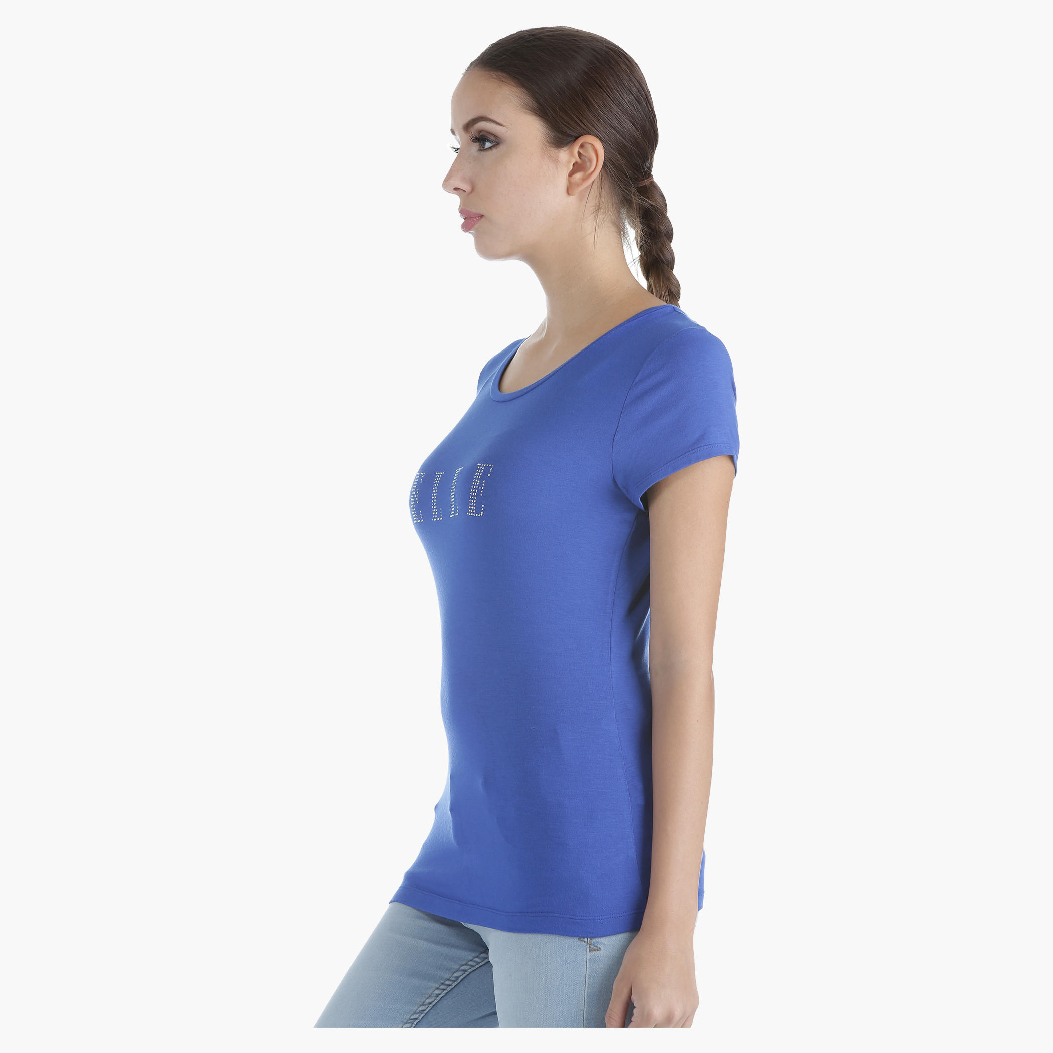 Elle Printed T-Shirt in Regular Fit-women-clothing-tshirts-image-3
