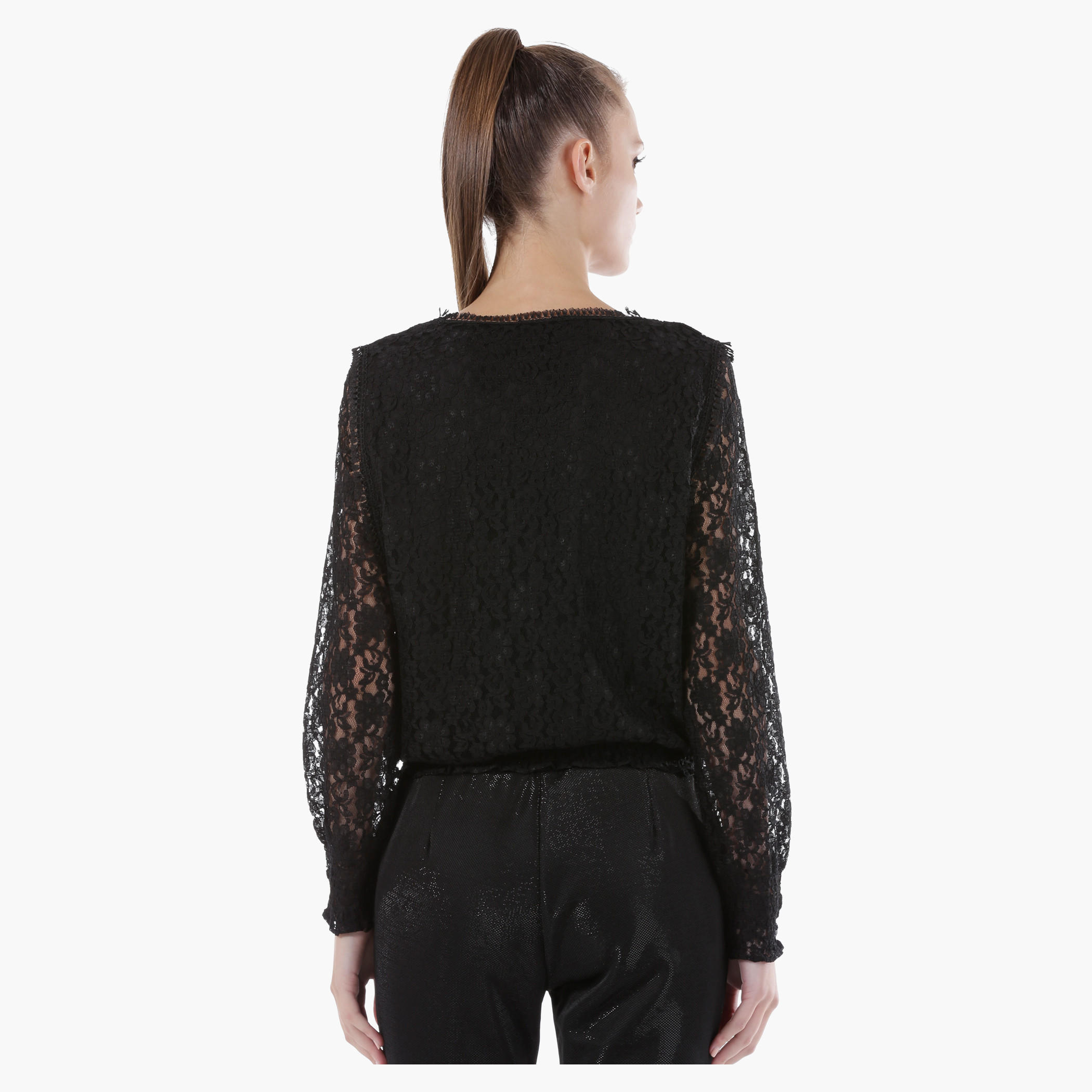 Elle Embroidered Lace Top with Round Neck and Long Sleeves in Regular Fit-women-clothing-shirtsandblouses-blouses-image-2