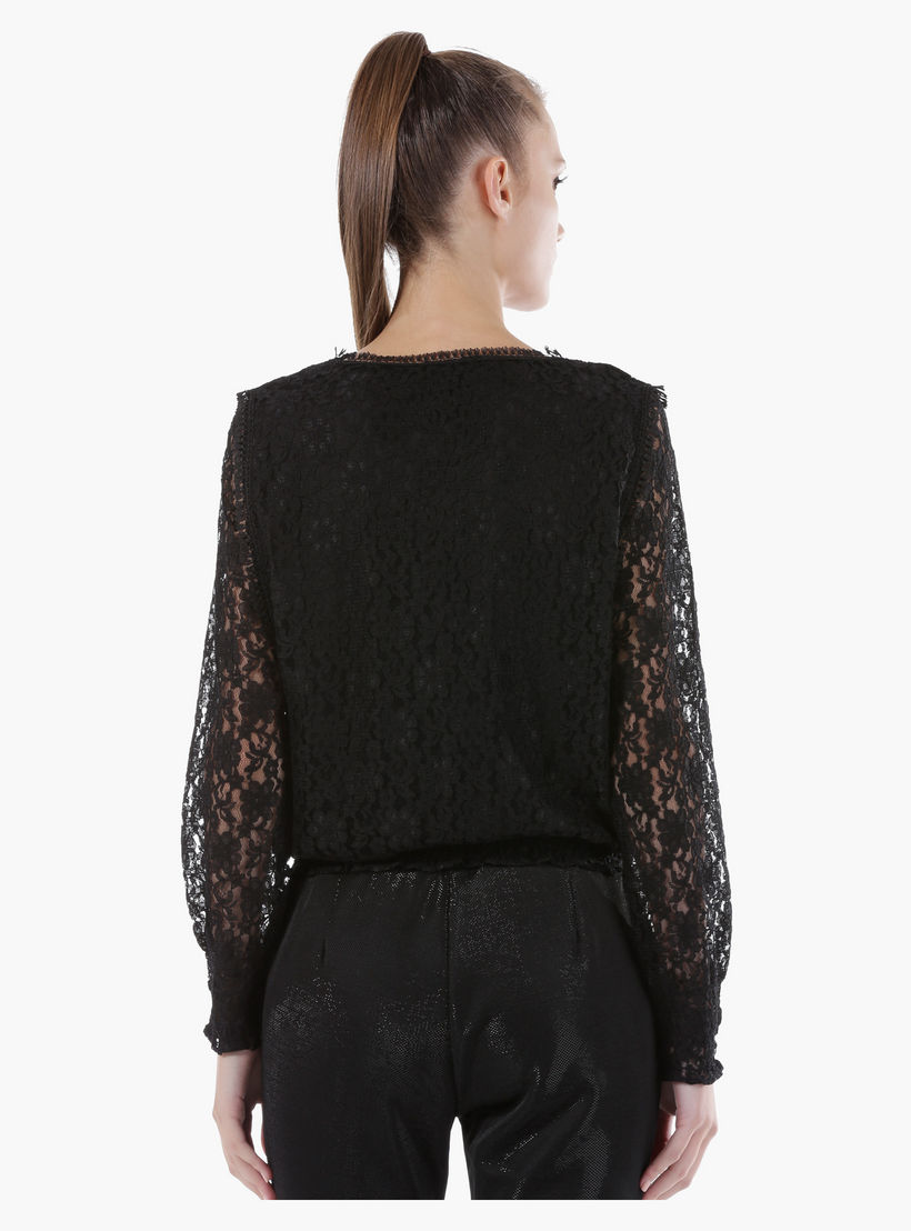Elle Embroidered Lace Top with Round Neck and Long Sleeves in Regular Fit-women-clothing-shirtsandblouses-blouses-image-2