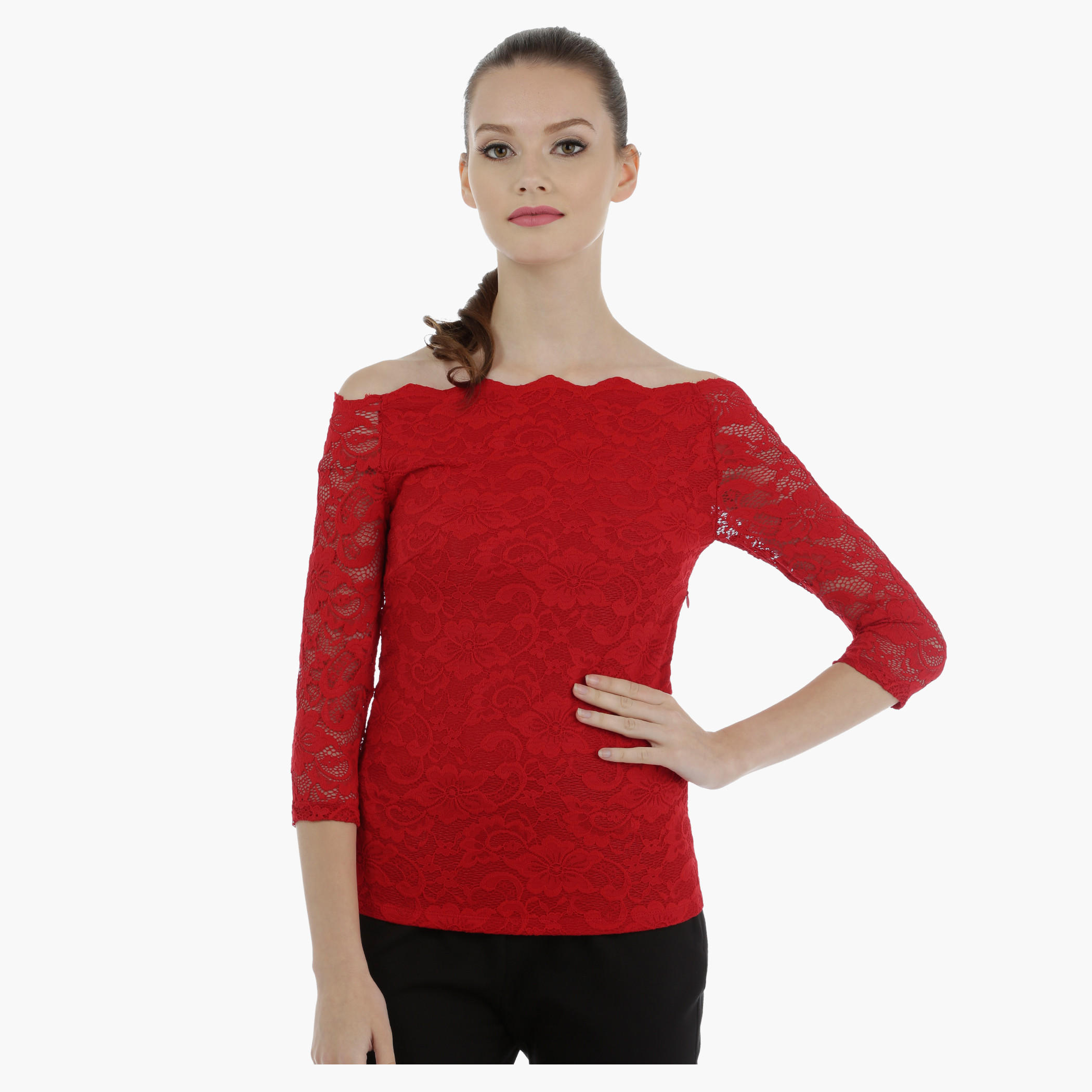 Elle Off Shoulder Lace Top-women-clothing-shirtsandblouses-blouses-image-1