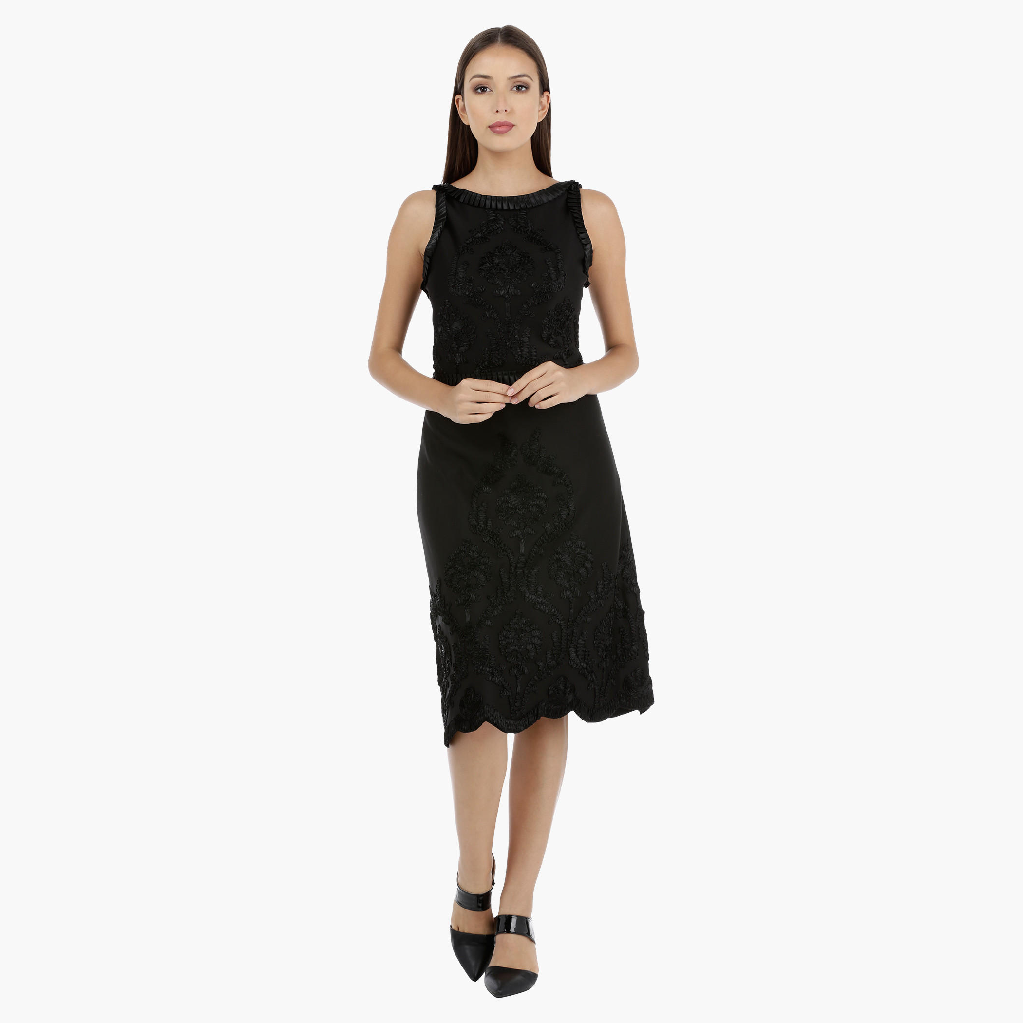 Elle Embroidered Scuba Dress-women-clothing-dresses-image-5