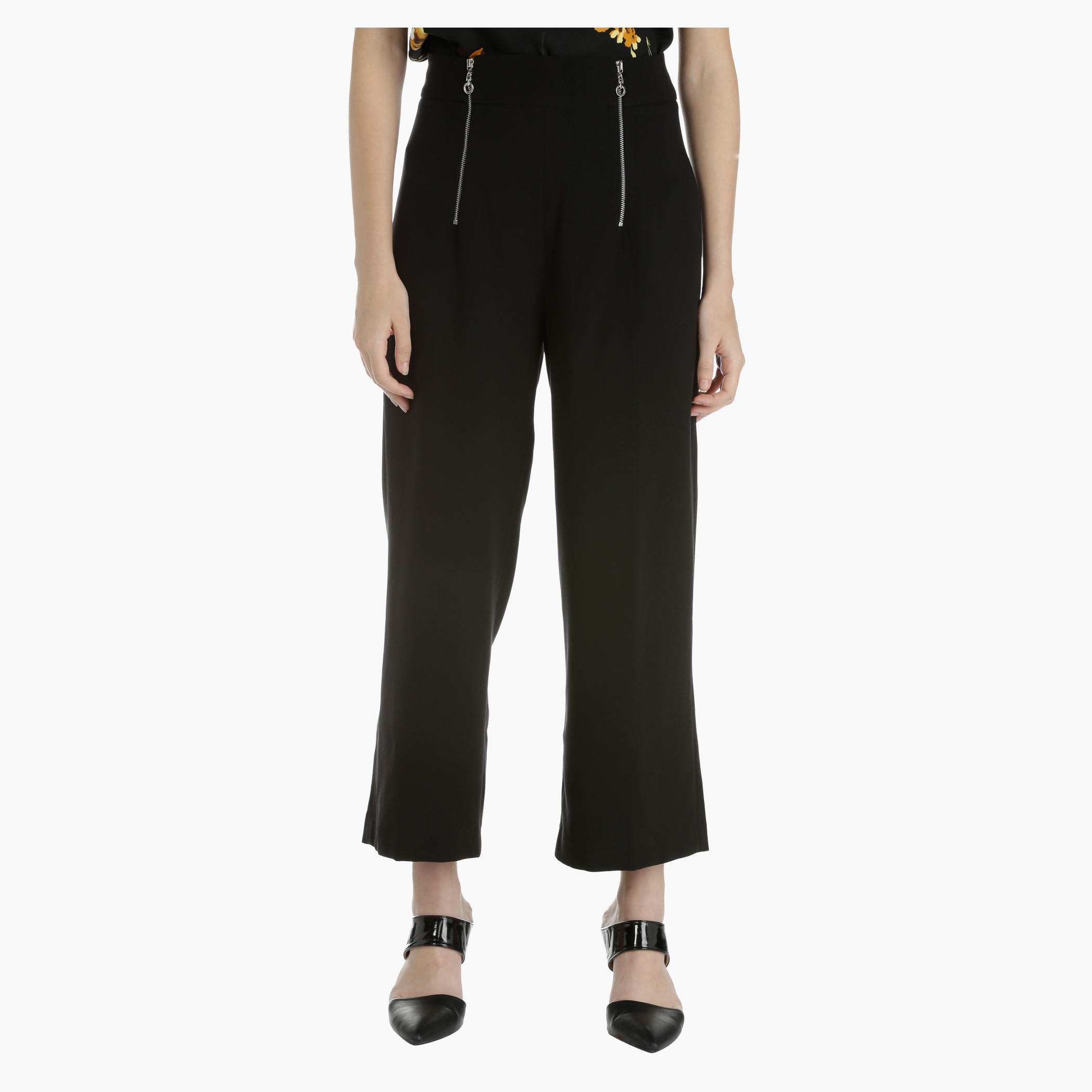 Elle Solid Culottes with Zip Detailing-women-clothing-bottoms-trousers-image-5