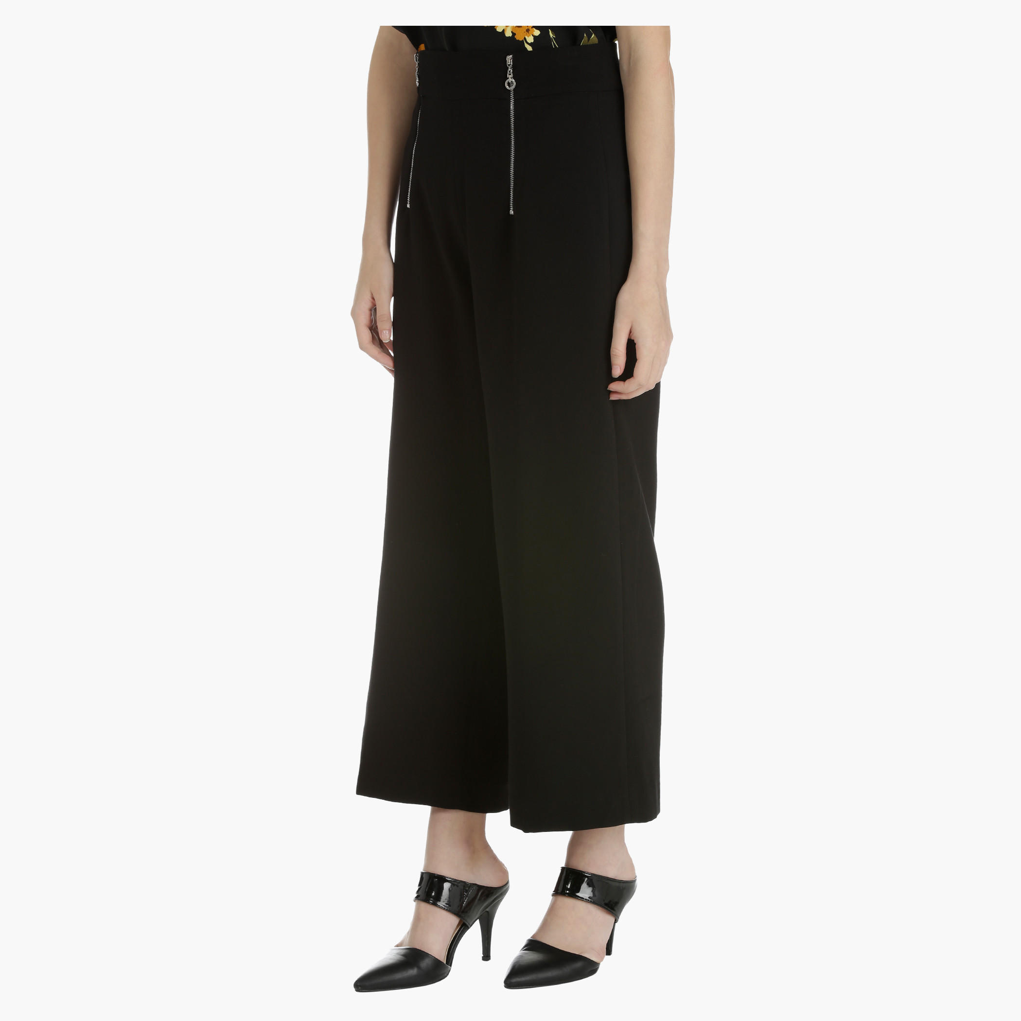 Elle Solid Culottes with Zip Detailing-women-clothing-bottoms-trousers-image-3