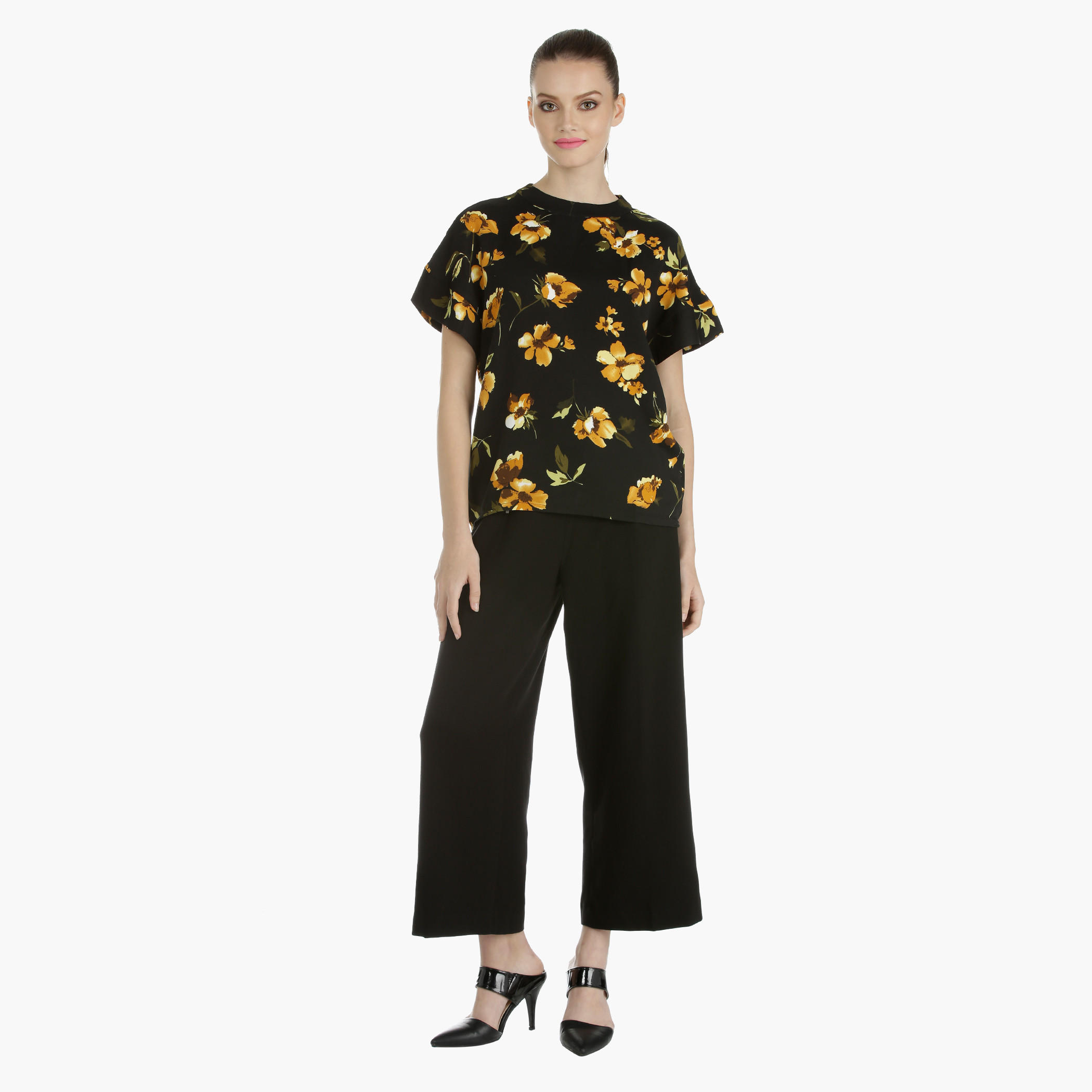 Elle Solid Culottes with Zip Detailing-women-clothing-bottoms-trousers-image-1