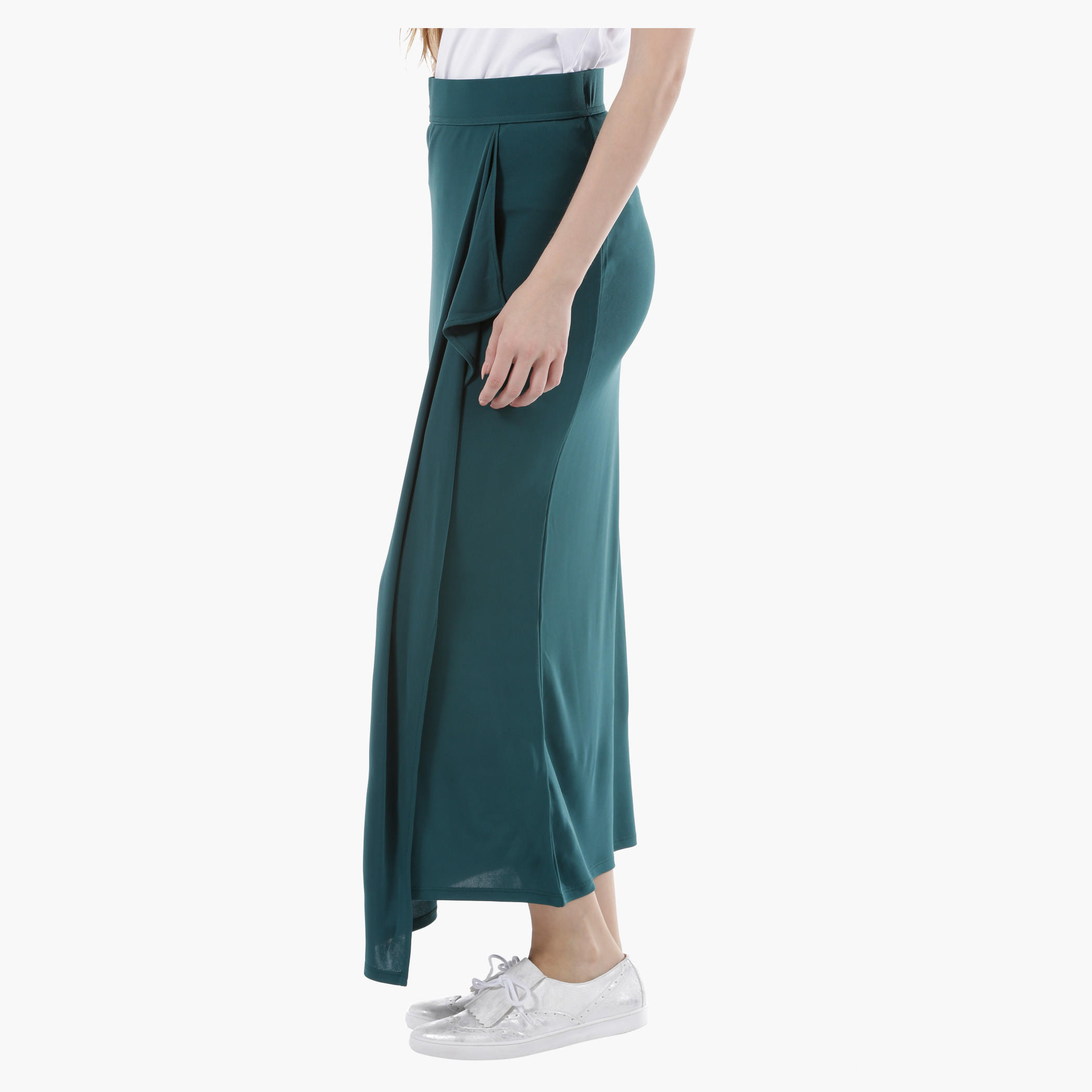 Elle Maxi Wrap Skirt with High Waist and Cascade in Regular Fit-women-clothing-bottoms-skirts-image-3