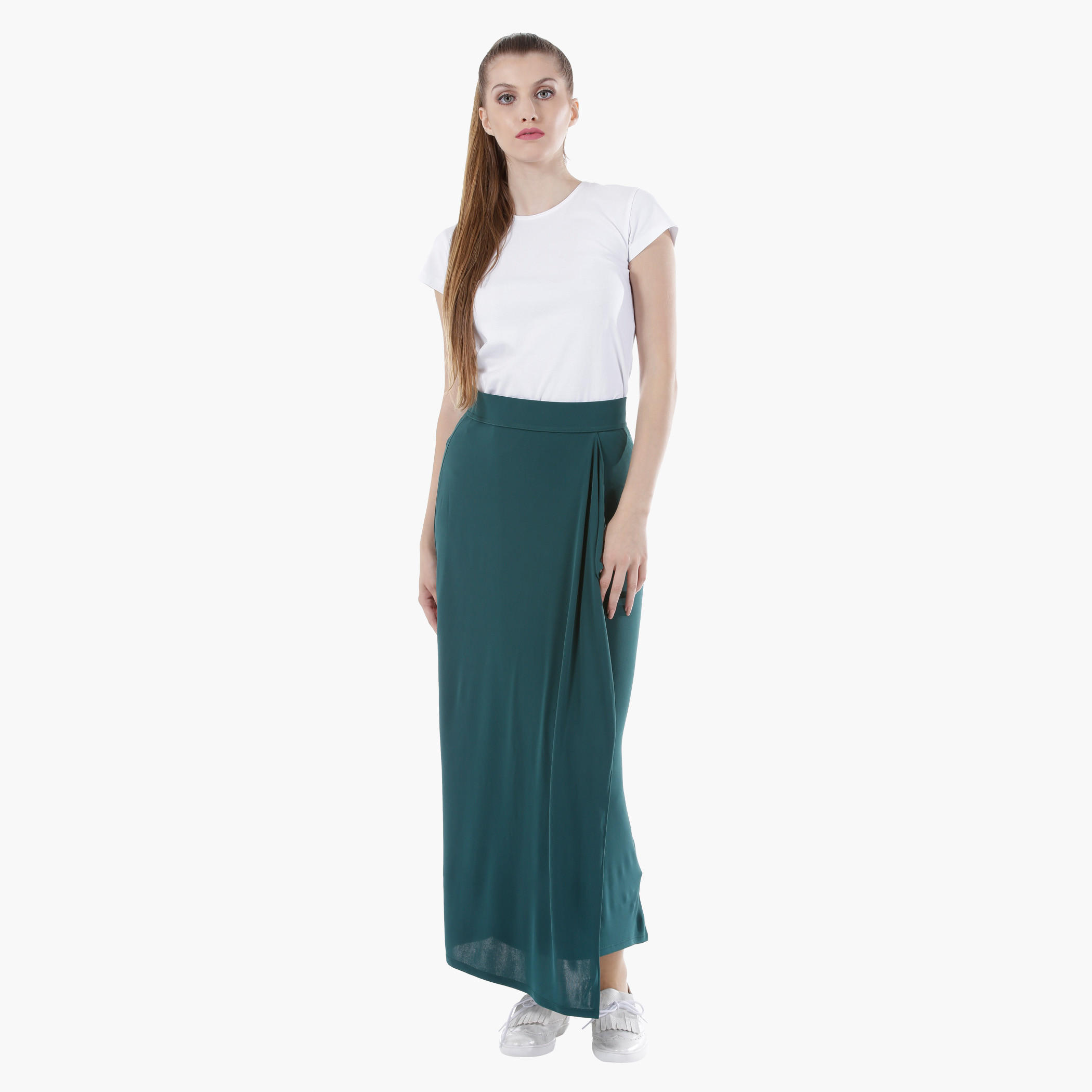 Elle Maxi Wrap Skirt with High Waist and Cascade in Regular Fit-women-clothing-bottoms-skirts-image-5