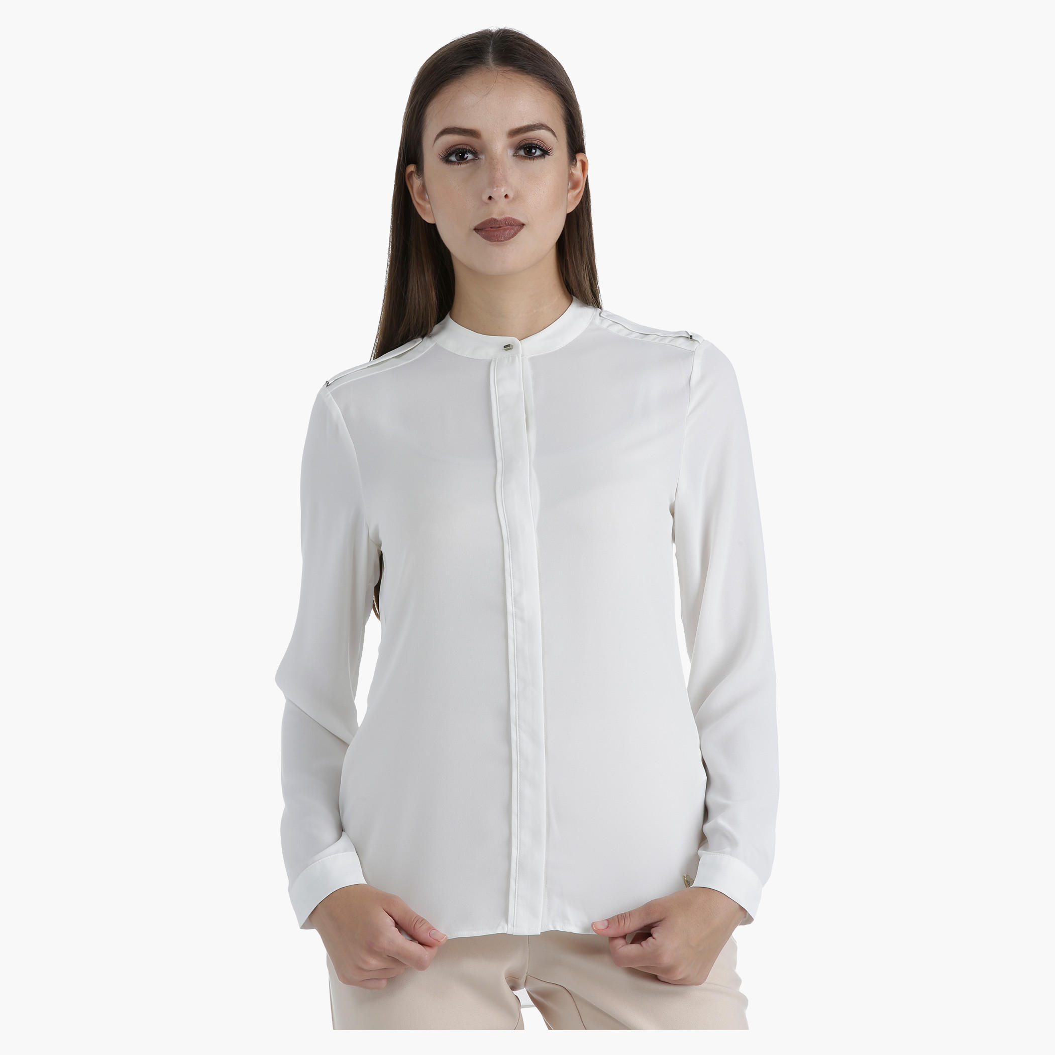 Elle Long-Sleeved Sheer Shirt with Shoulder Details in Regular Fit-women-clothing-shirtsandblouses-blouses-image-1