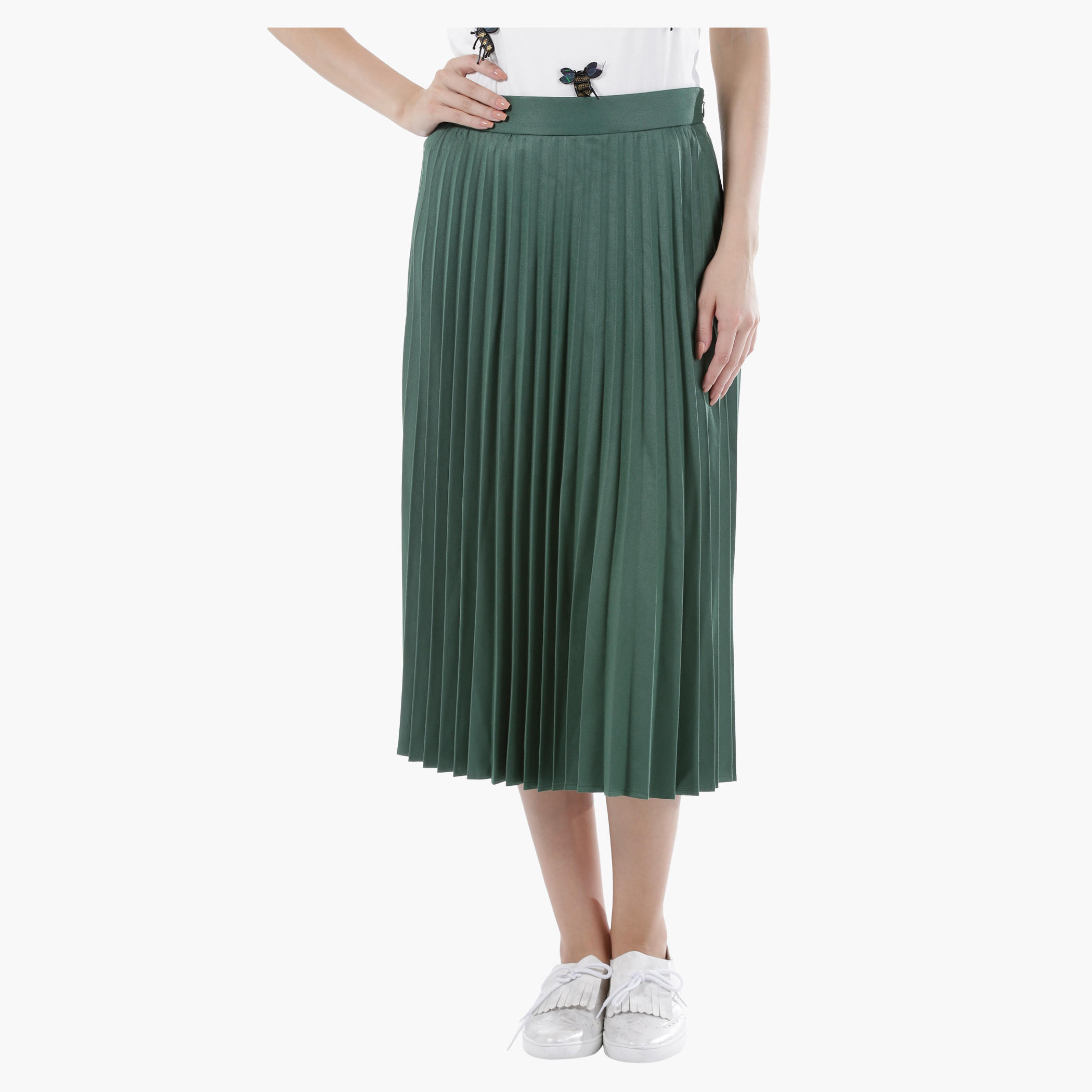 Elle Pleated Midi Skirt in Regular Fit-women-clothing-bottoms-skirts-image-1