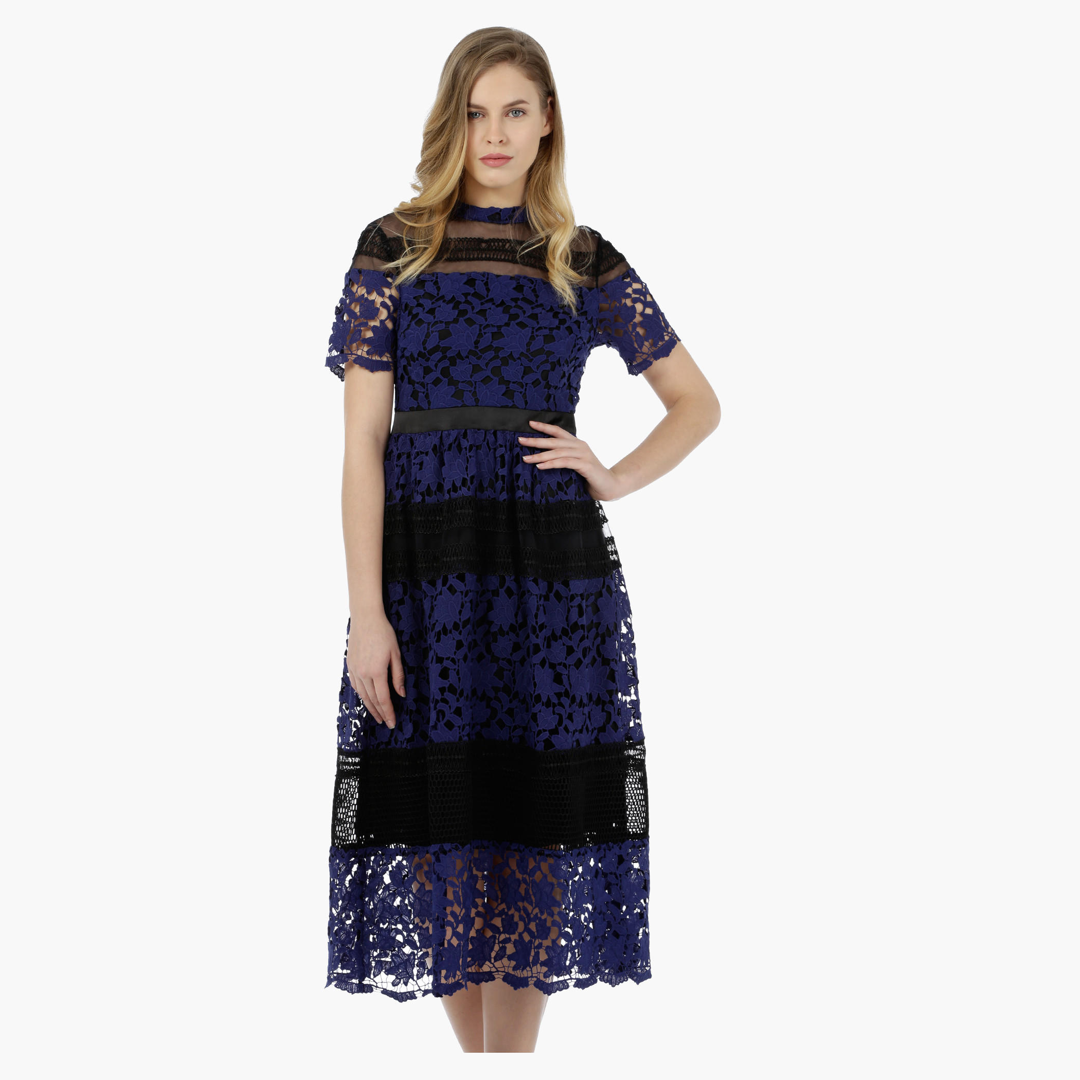 Elle Short-sleeved Lace Dress-women-clothing-dresses-image-1