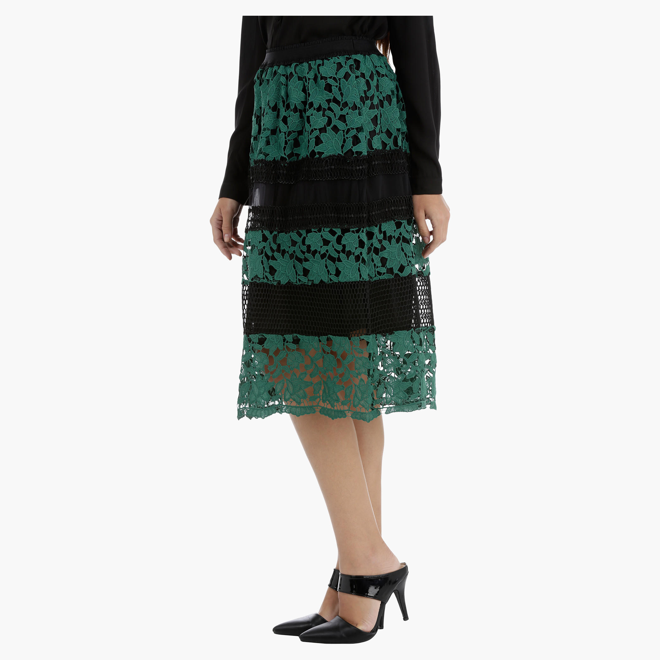 Elle Lace Embroidered High waist Midi Skirt-women-clothing-bottoms-skirts-image-3