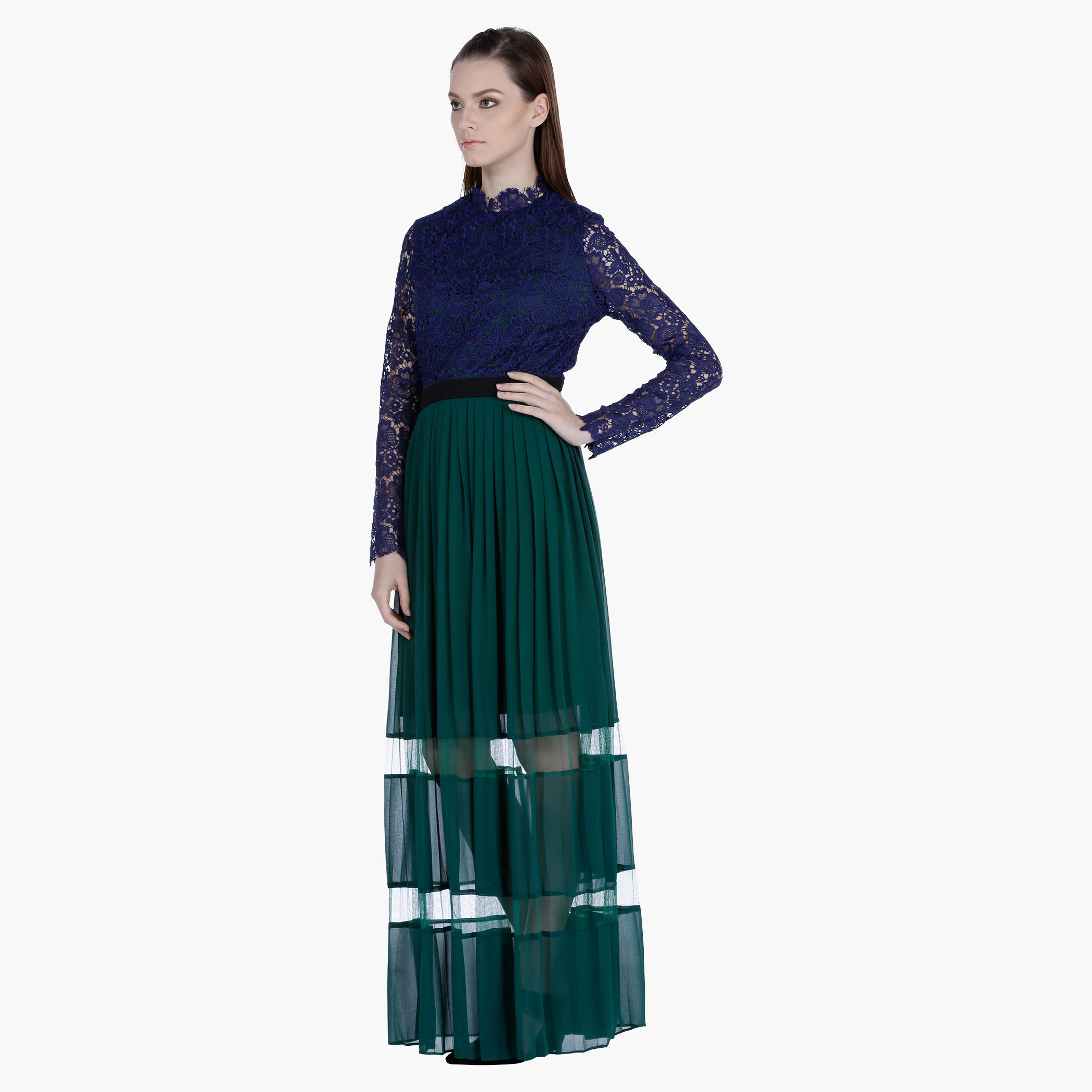 Elle Lace Top Maxi Dress with Pleats-women-clothing-dresses-image-2