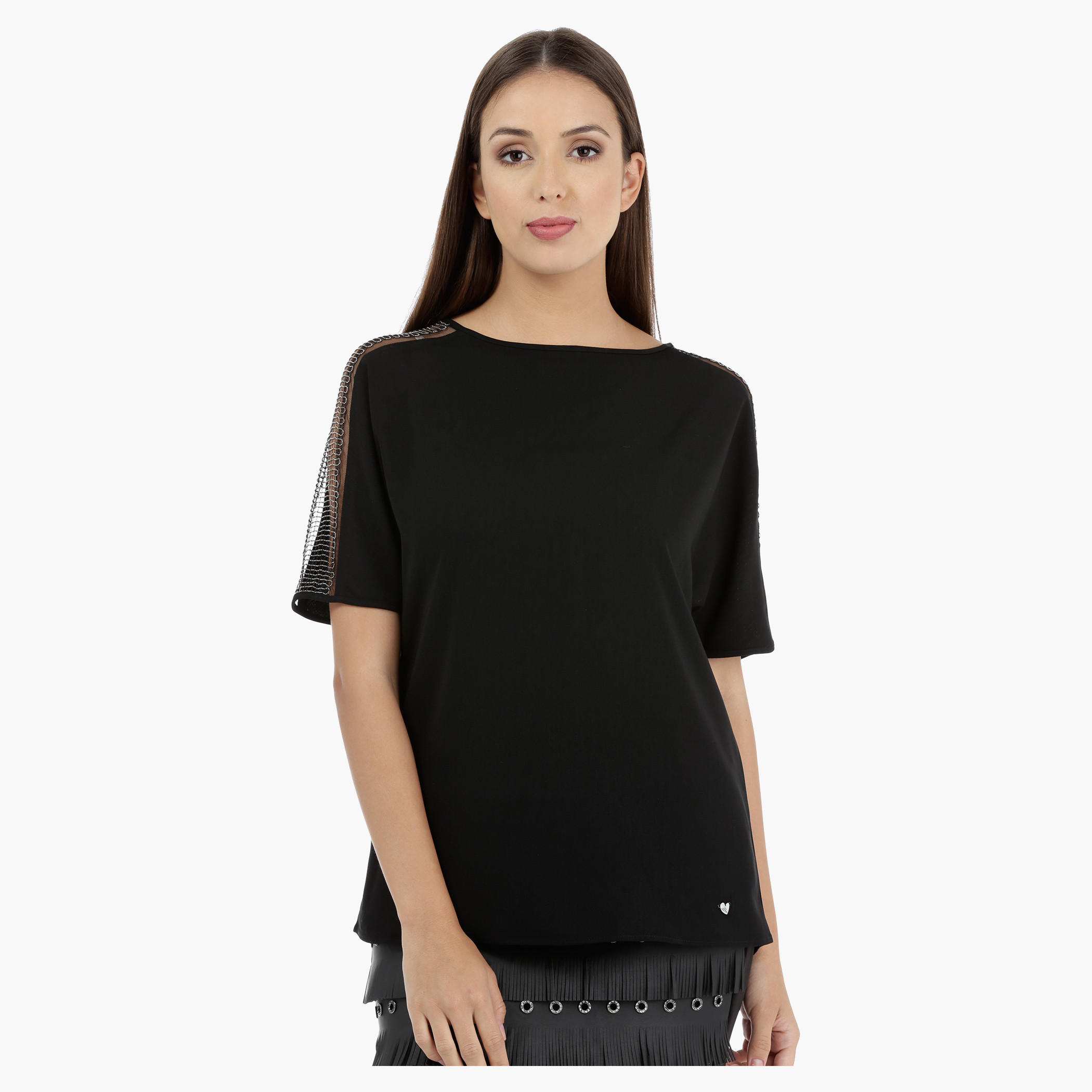 Elle Embellished Short Sleeves Box Top-women-clothing-shirtsandblouses-blouses-image-5