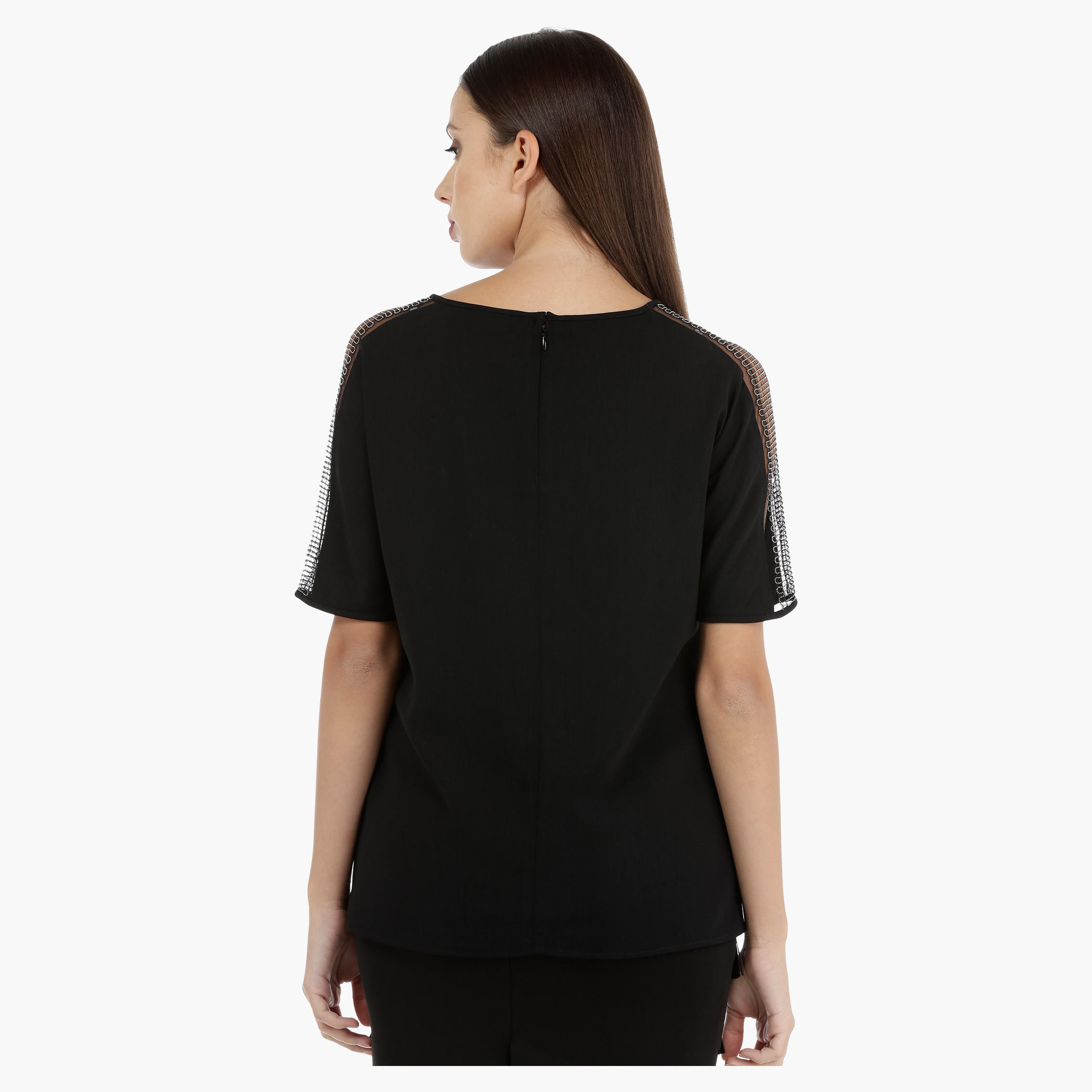 Elle Embellished Short Sleeves Box Top-women-clothing-shirtsandblouses-blouses-image-2