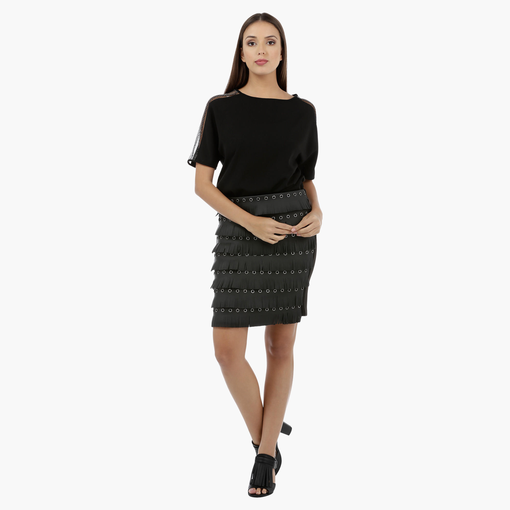 Elle Embellished Short Sleeves Box Top-women-clothing-shirtsandblouses-blouses-image-1
