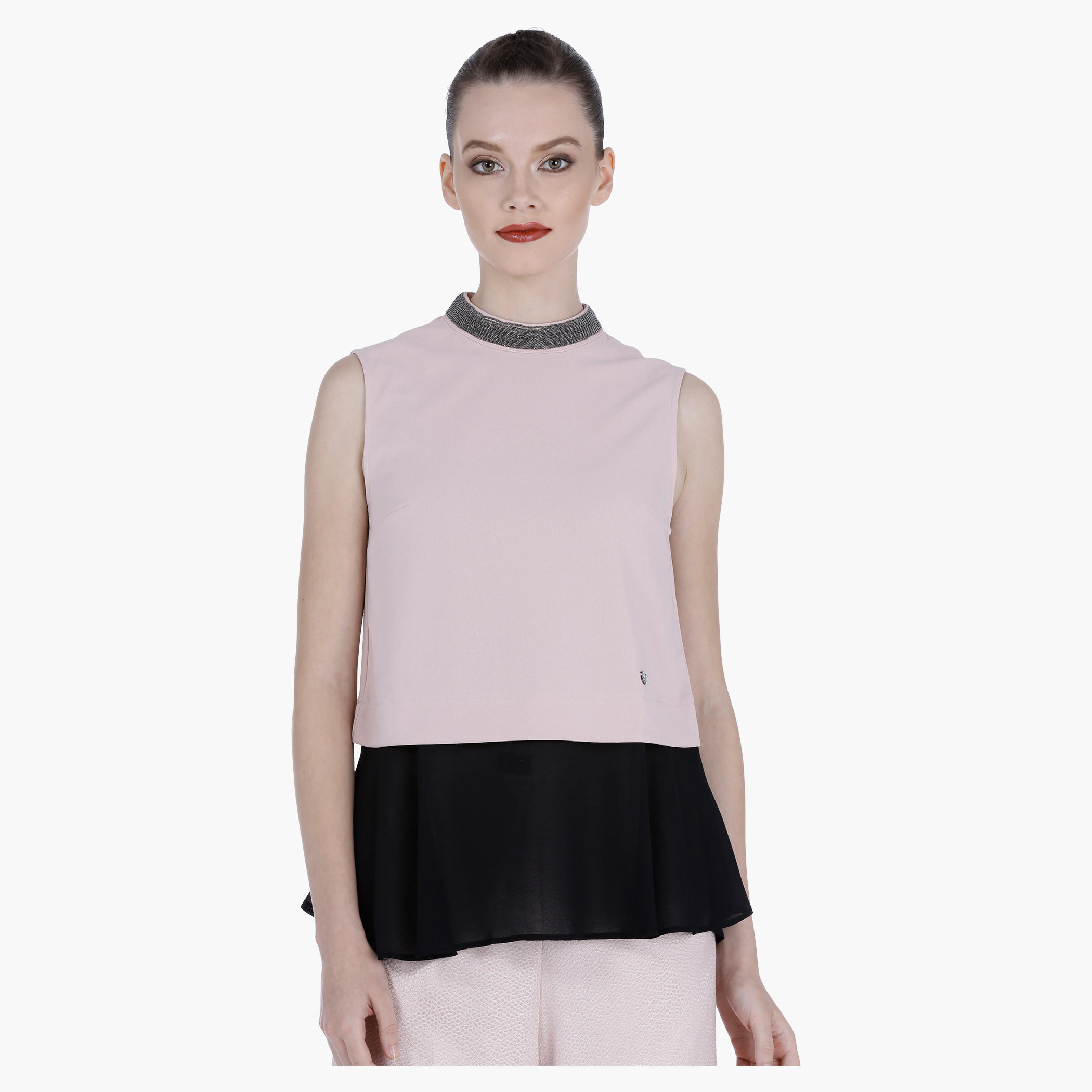 Elle Sleeveless Dual Tone Top-women-clothing-shirtsandblouses-blouses-image-5