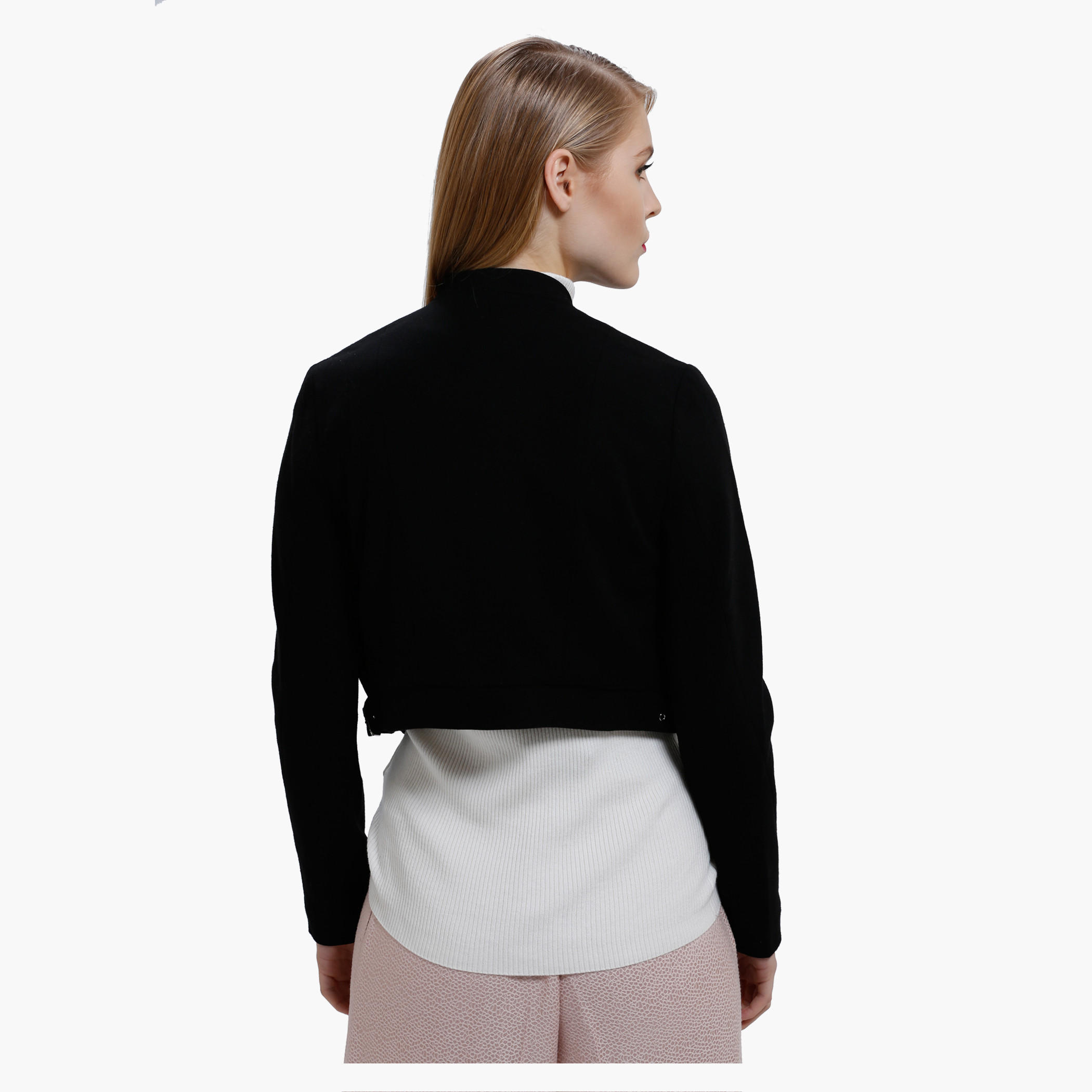 Elle Crop Jacket with Zip Detail and Long Sleeves-women-winterwear-coatsandjackets-jackets-image-2