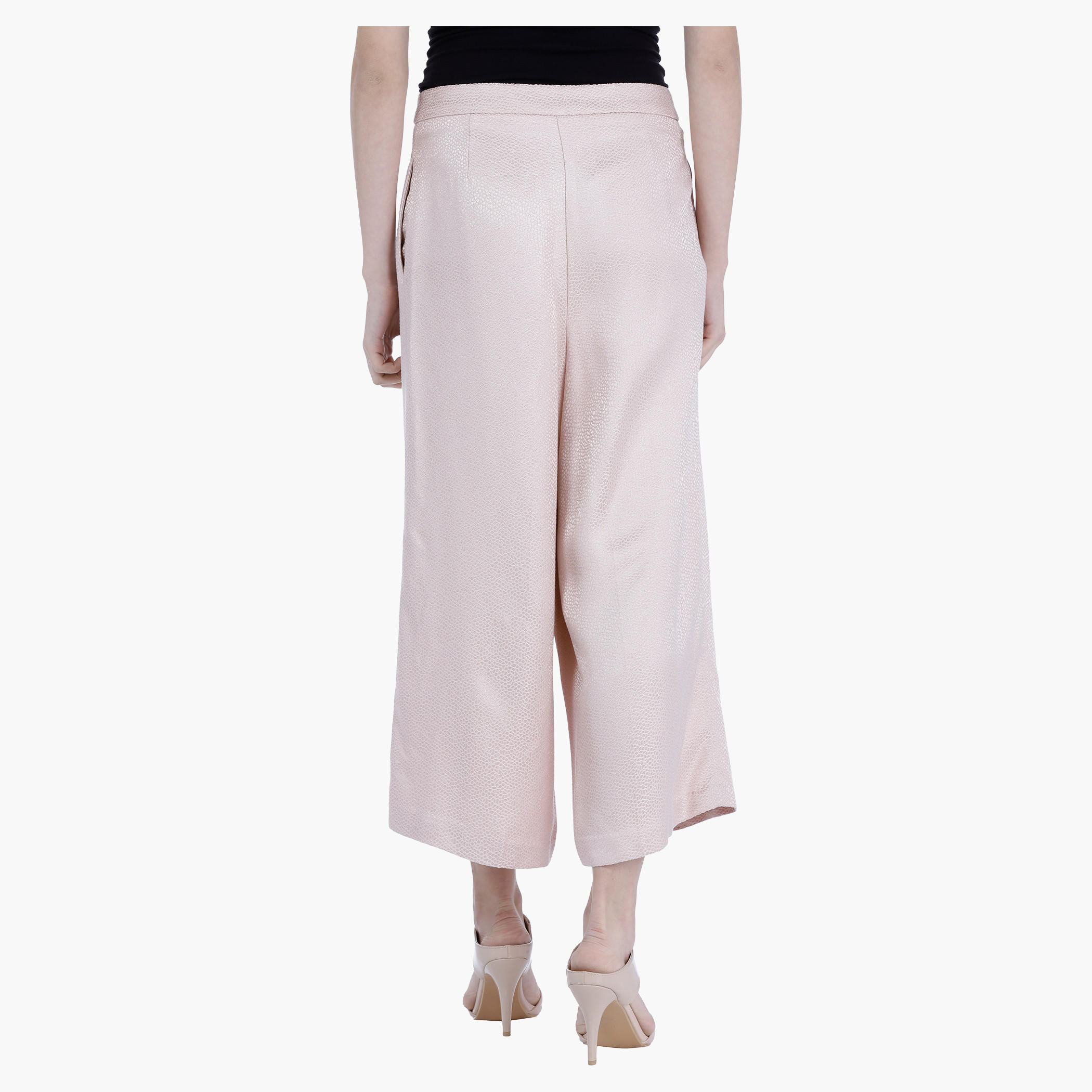 Elle Textured Culottes with Twist Button Closure-women-clothing-bottoms-trousers-image-7