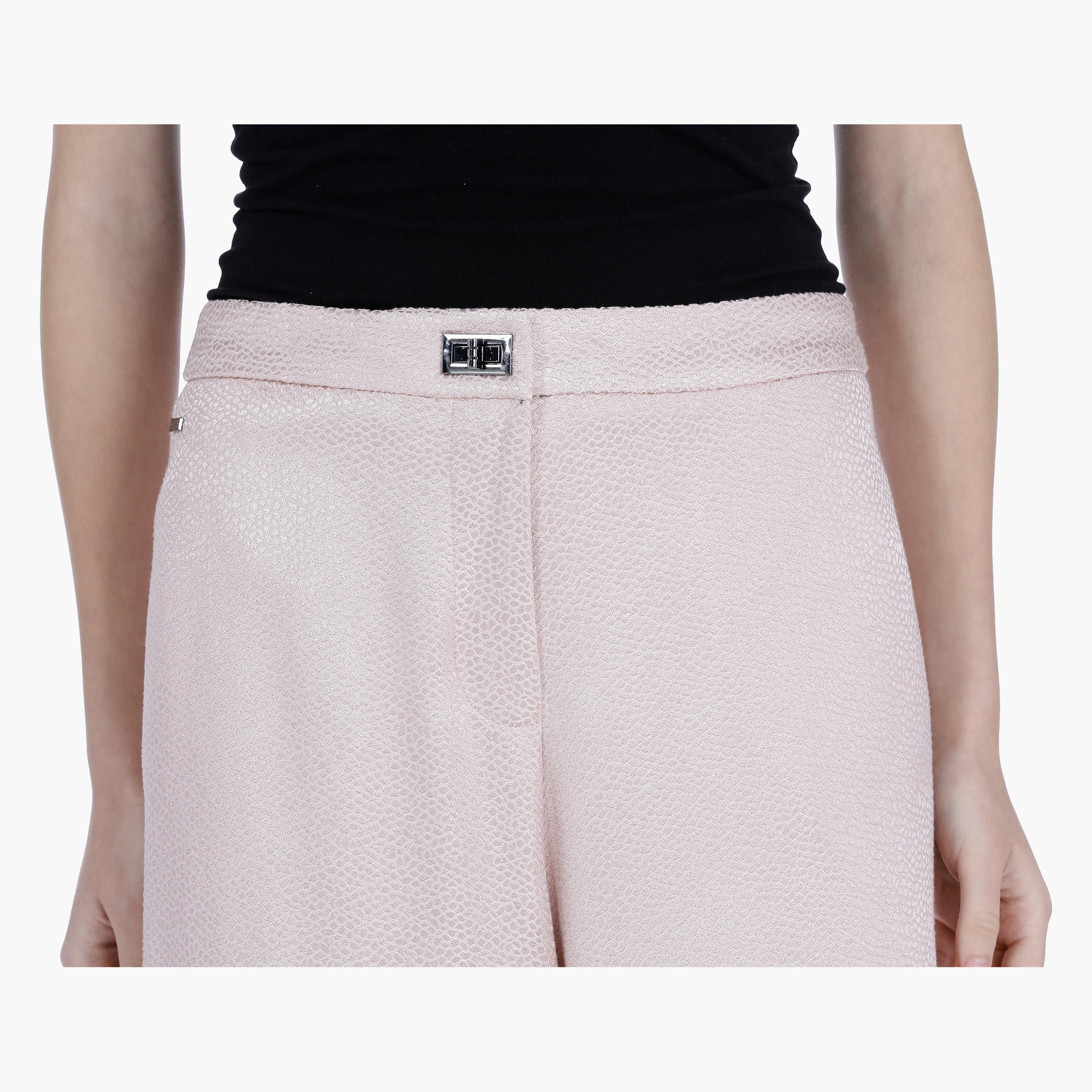 Elle Textured Culottes with Twist Button Closure-women-clothing-bottoms-trousers-image-9