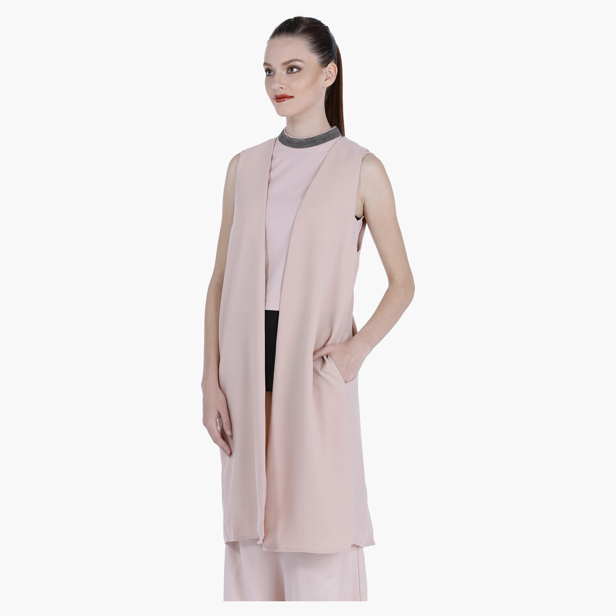 Elle Sleeveless Jacket with Open Front-women-winterwear-coatsandjackets-jackets-image-3