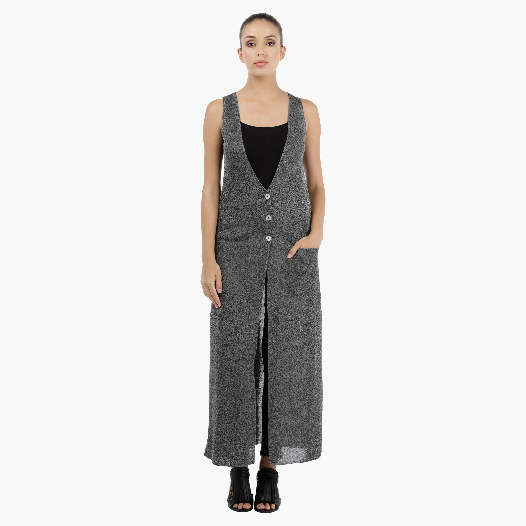 Elle Sleeveless Long Cardigan-women-winterwear-cardigansandjumpers-cardigans-image-1