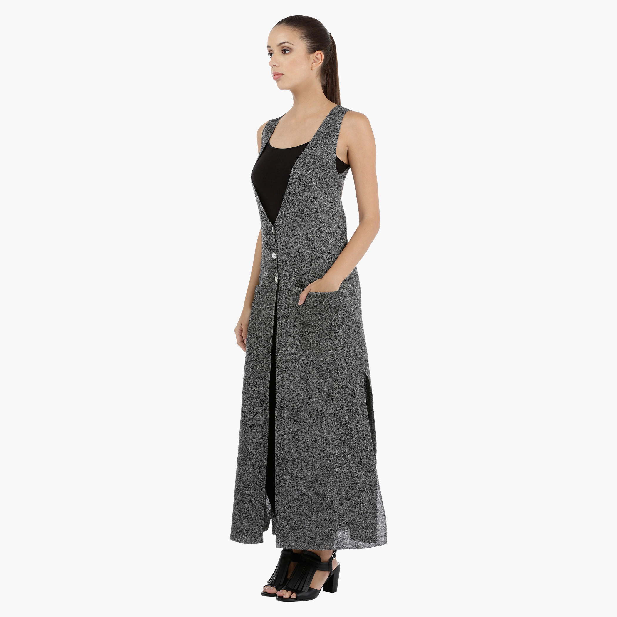 Elle Sleeveless Long Cardigan-women-winterwear-cardigansandjumpers-cardigans-image-3
