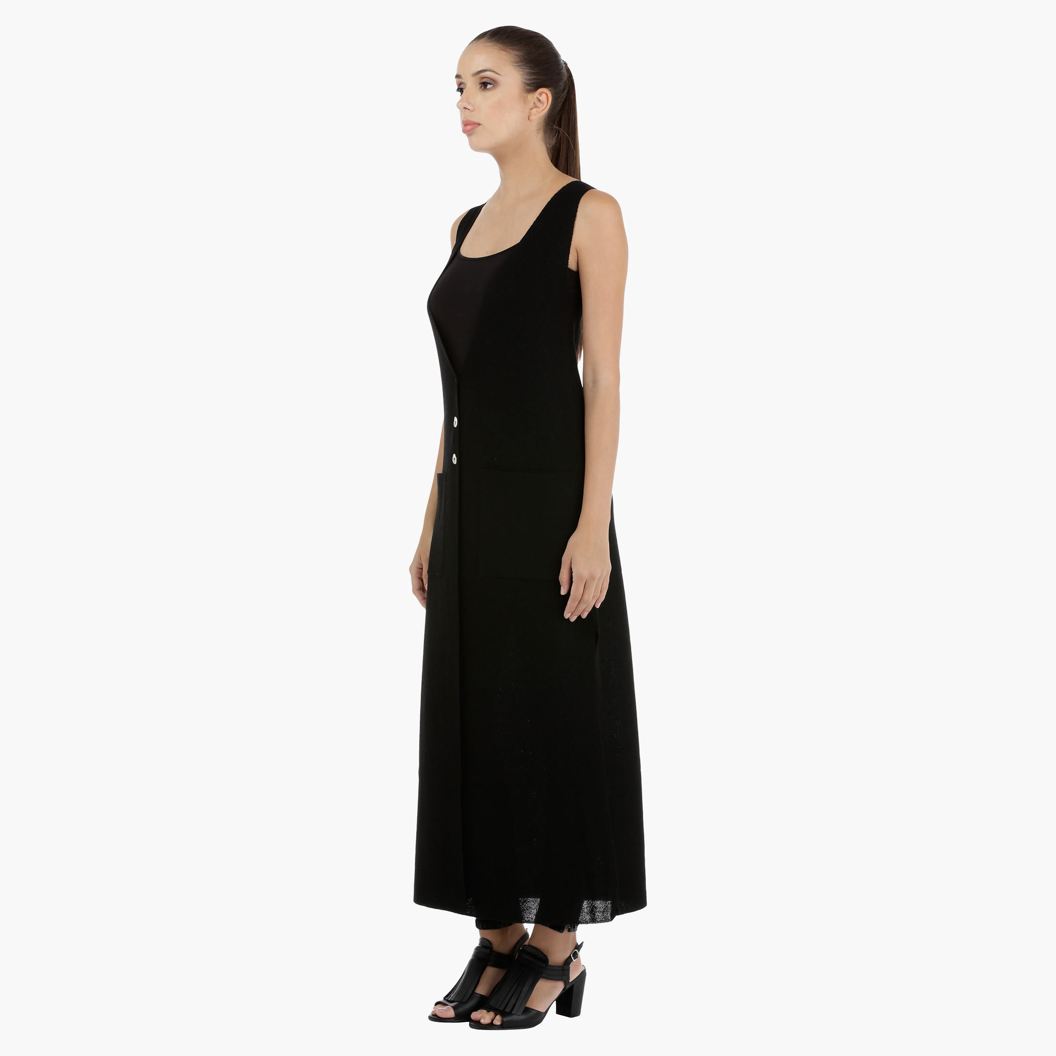 Elle Sleeveless Long Cardigan-women-winterwear-cardigansandjumpers-cardigans-image-7