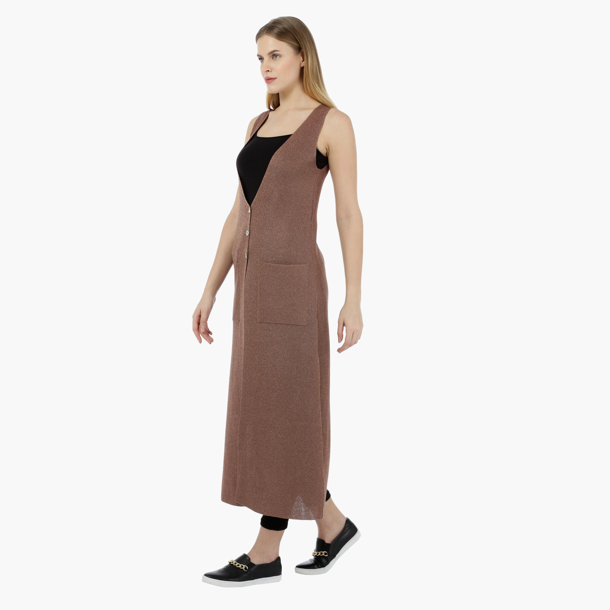 Elle Sleeveless Long Cardigan-women-winterwear-cardigansandjumpers-cardigans-image-3