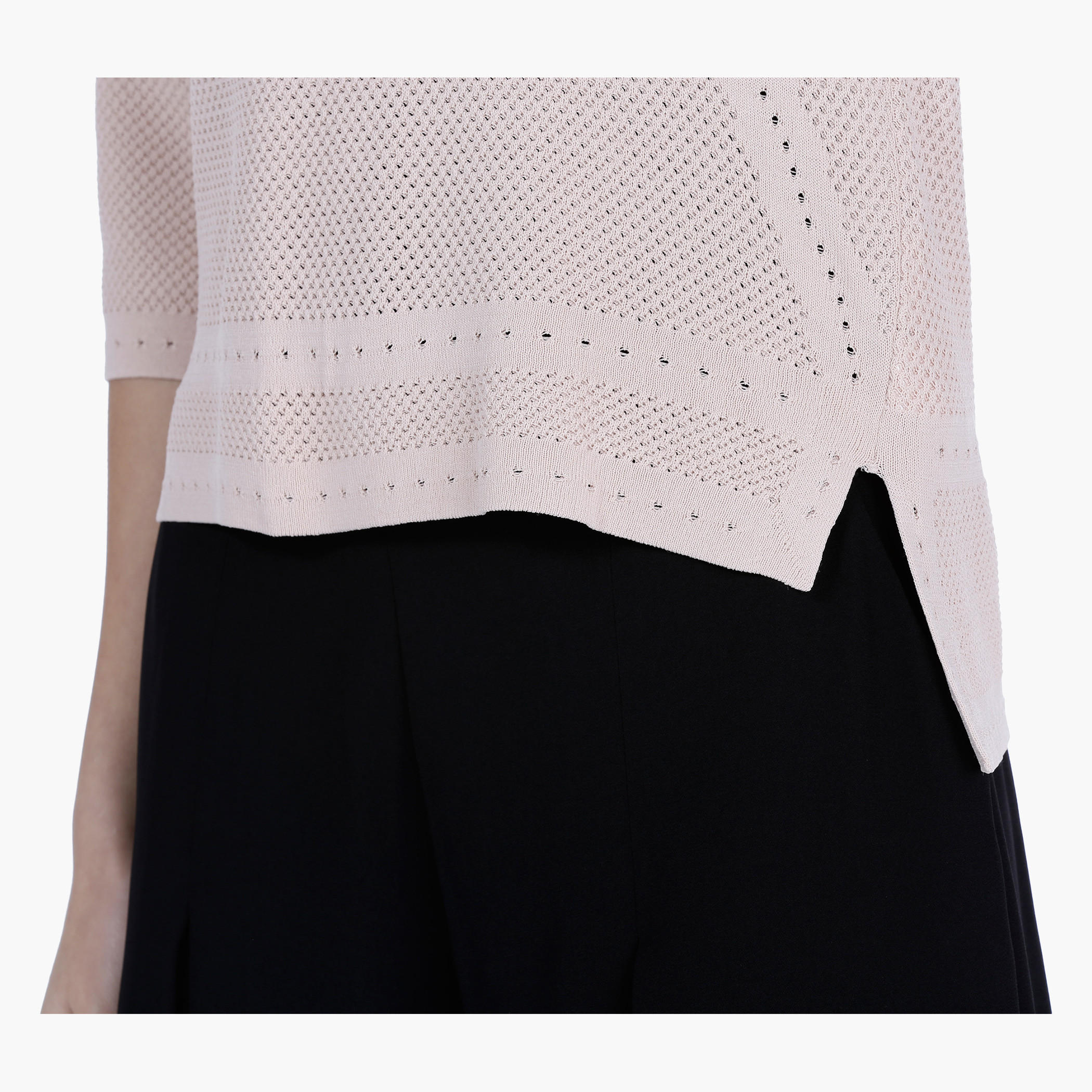 Elle Textured Round Neck Sweater-women-clothing-cardigansandjumpers-jumpers-image-4