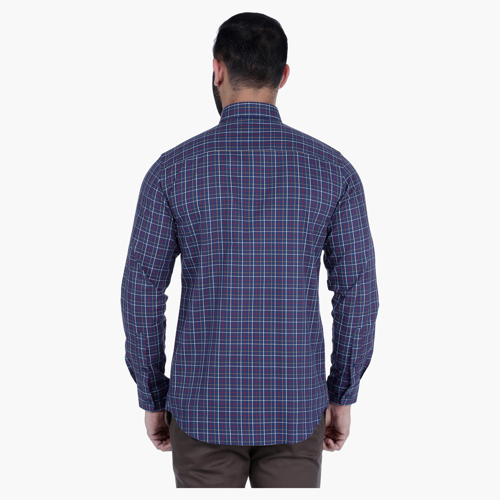 L'Homme Chequered Shirt with Long Sleeves-men-clothing-shirts-image-2