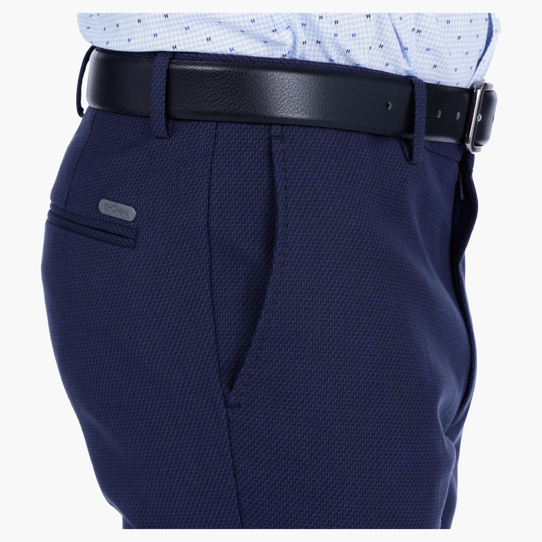 L'Homme Textured Dobby Trousers-men-clothing-bottoms-trousersandchinos-trousers-image-4