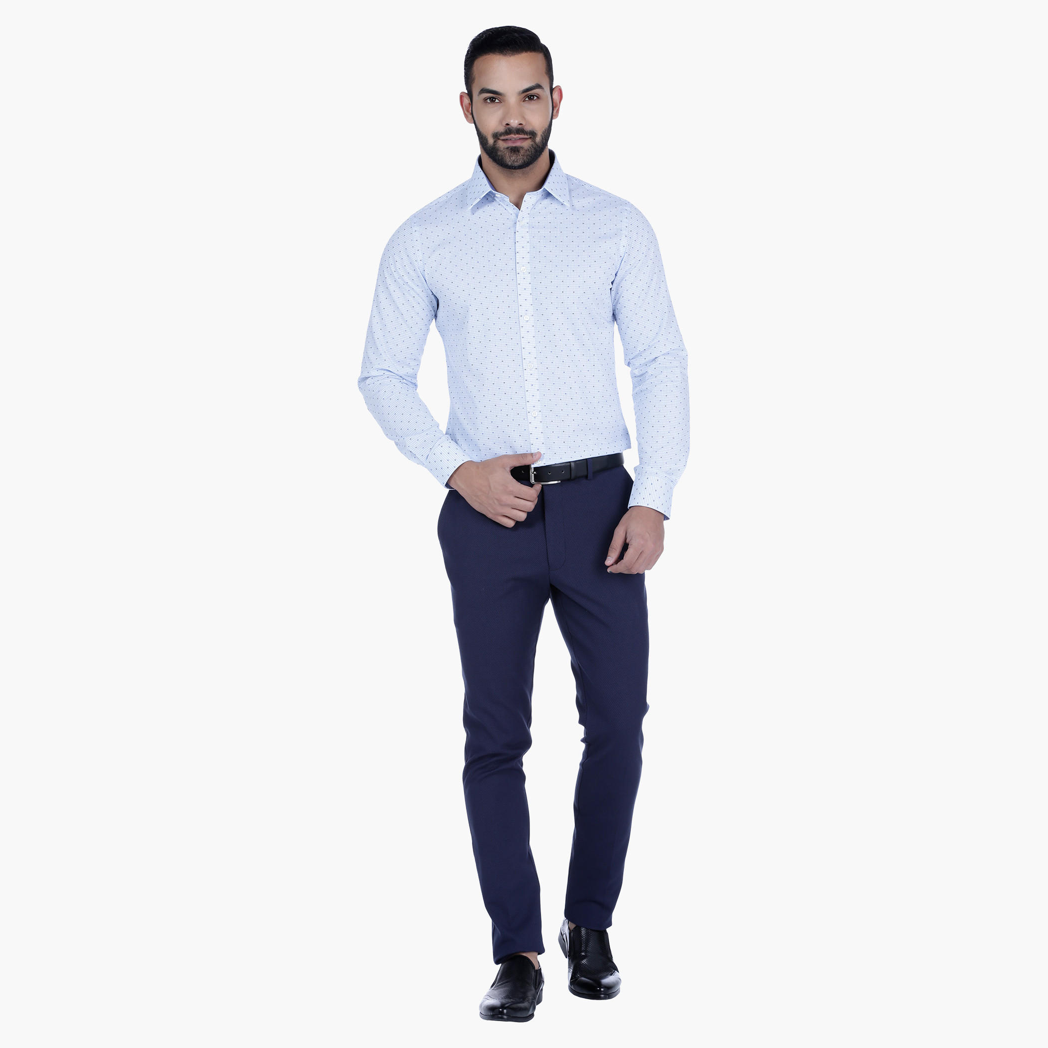 L'Homme Textured Dobby Trousers-men-clothing-bottoms-trousersandchinos-trousers-image-5