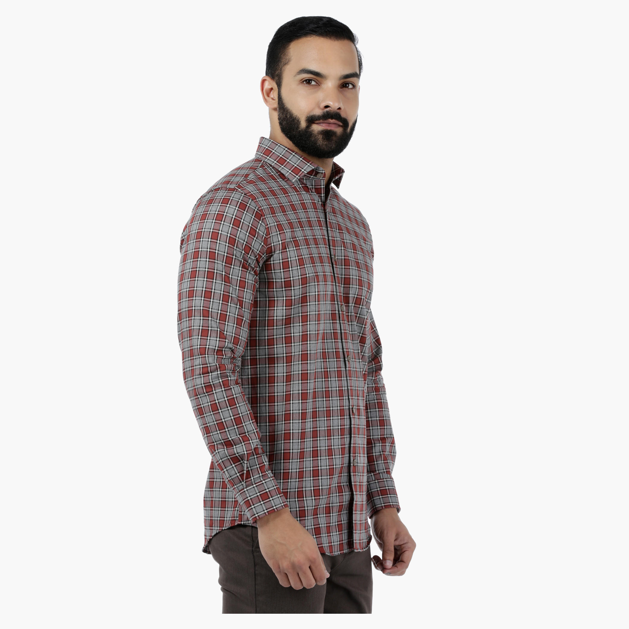 L'Homme Chequered Full-sleeved Shirt-men-clothing-shirts-image-3