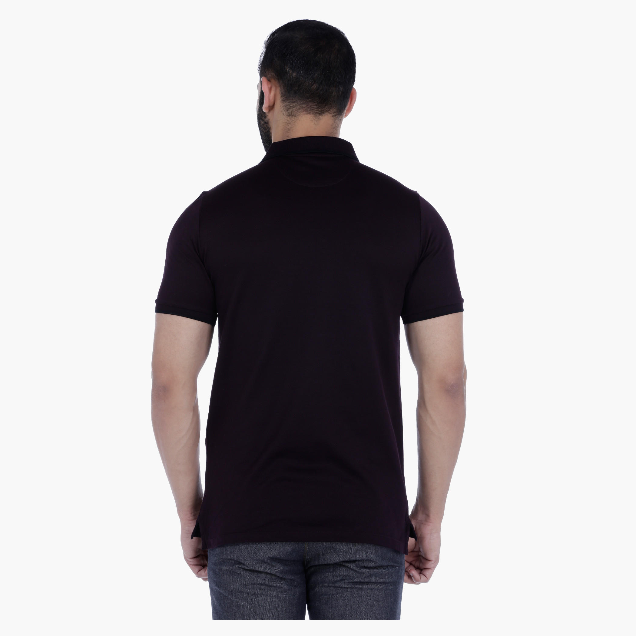 L'HOMME Cotton T-Shirt with Polo Neck and Short Sleeves-men-clothing-tshirtsandpolos-polos-image-2
