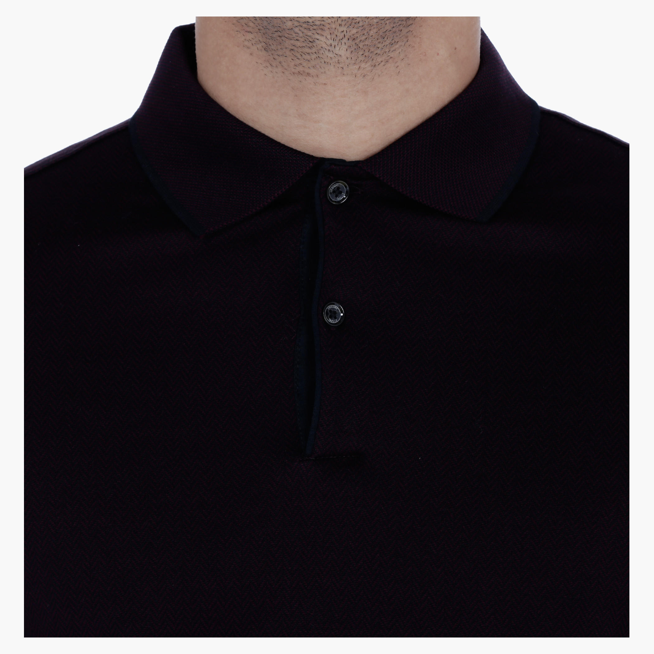 L'HOMME Cotton T-Shirt with Polo Neck and Short Sleeves-men-clothing-tshirtsandpolos-polos-image-4