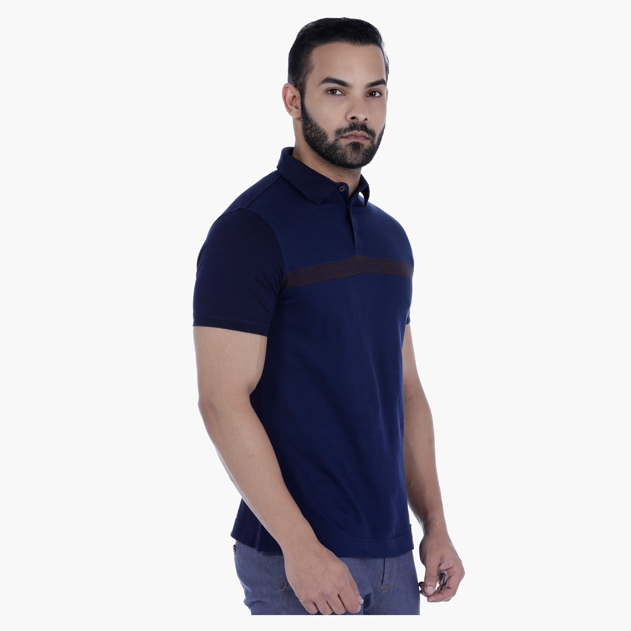 L'Homme Polo Neck T-Shirt with Short Sleeves-men-clothing-tshirtsandpolos-polos-image-3