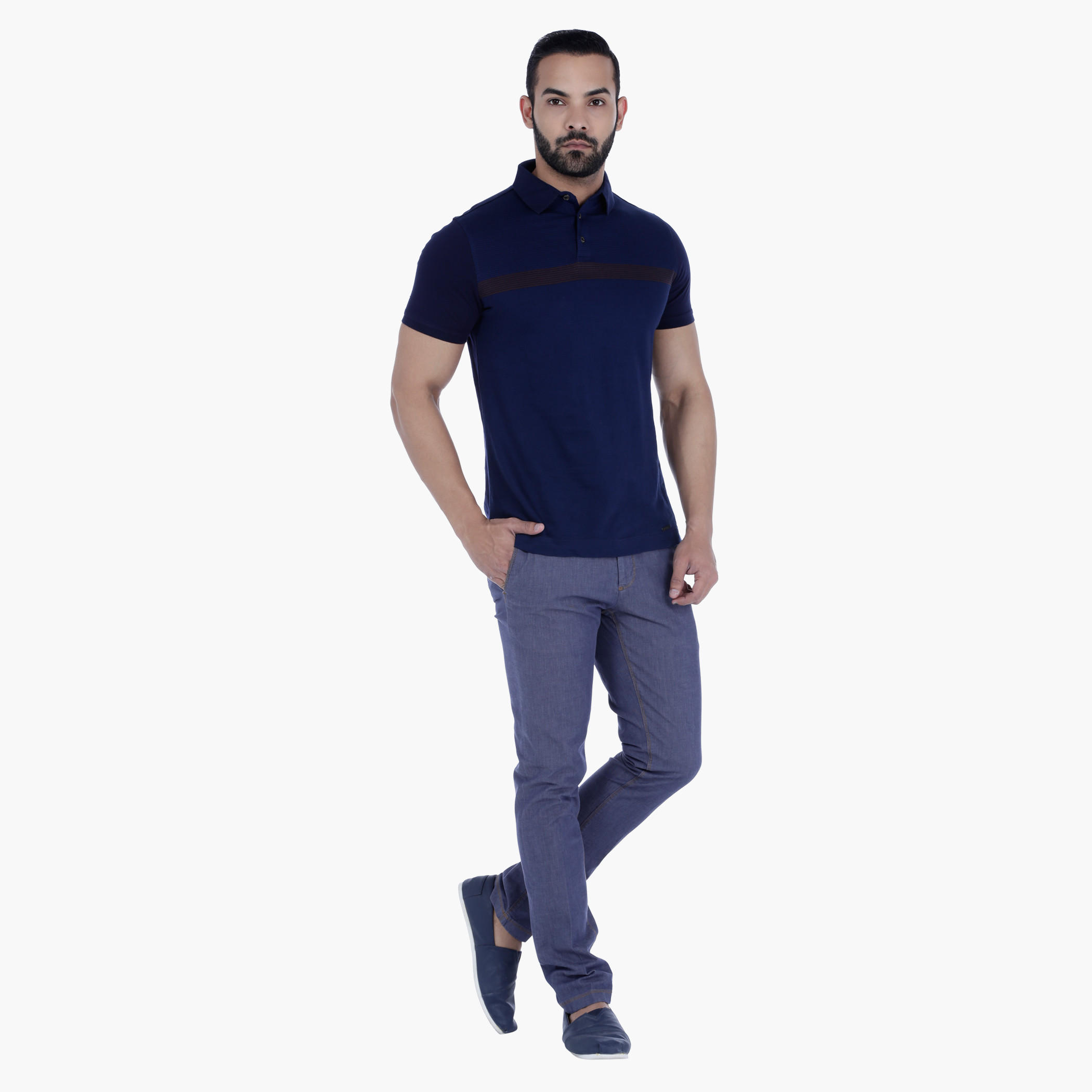 L'Homme Polo Neck T-Shirt with Short Sleeves-men-clothing-tshirtsandpolos-polos-image-5