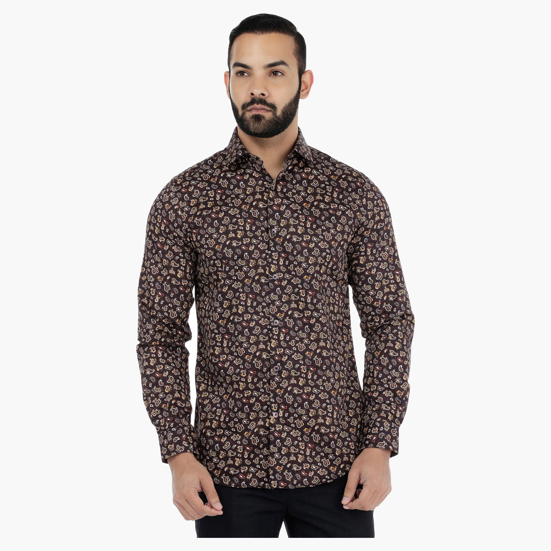 L' Homme Paisley Print Shirt-men-clothing-shirts-image-1