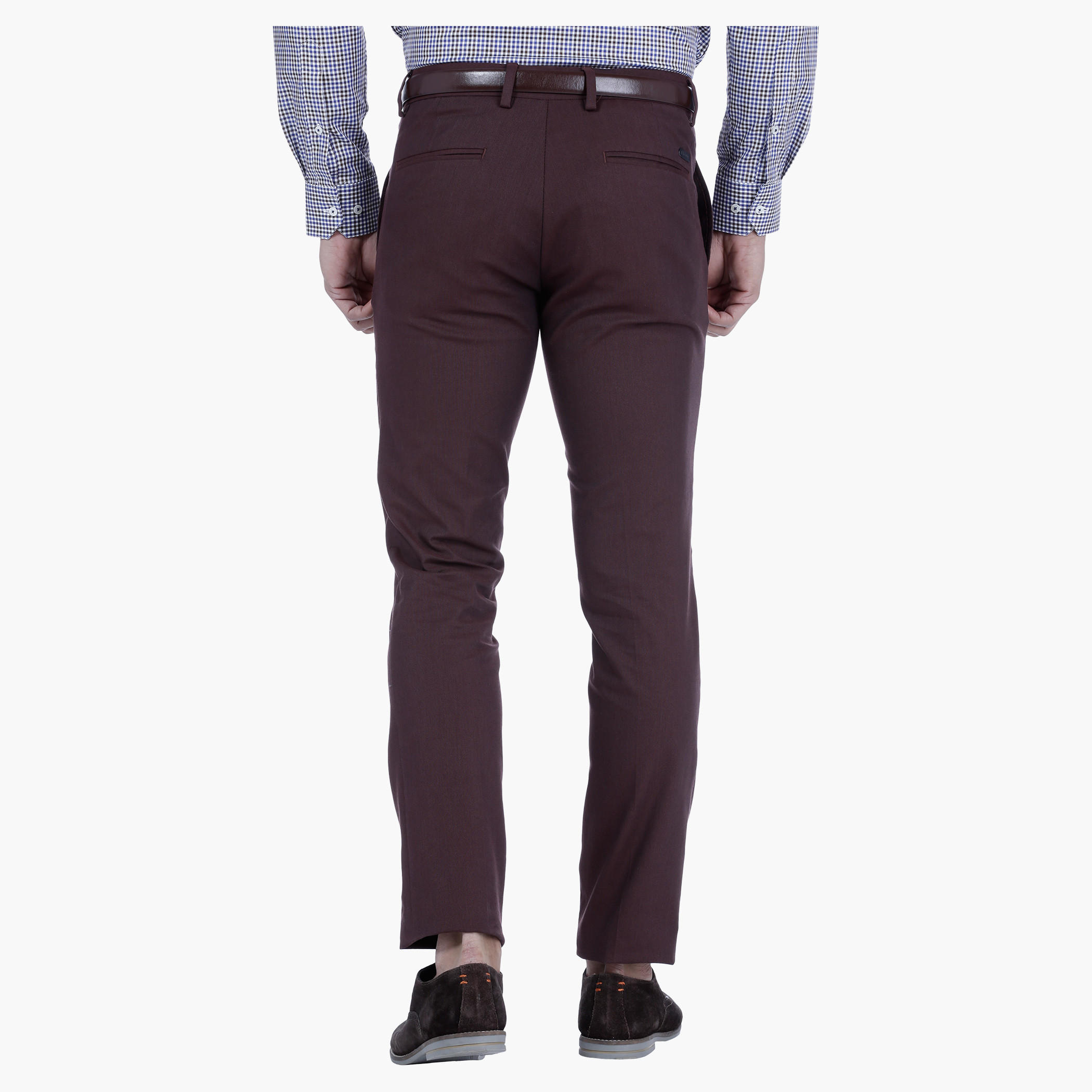 L'HOMME Textured Trousers in Slim Fit-men-clothing-bottoms-trousersandchinos-trousers-image-2