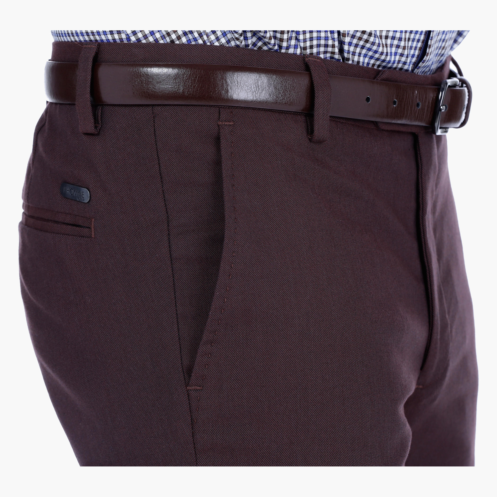 L'HOMME Textured Trousers in Slim Fit-men-clothing-bottoms-trousersandchinos-trousers-image-4